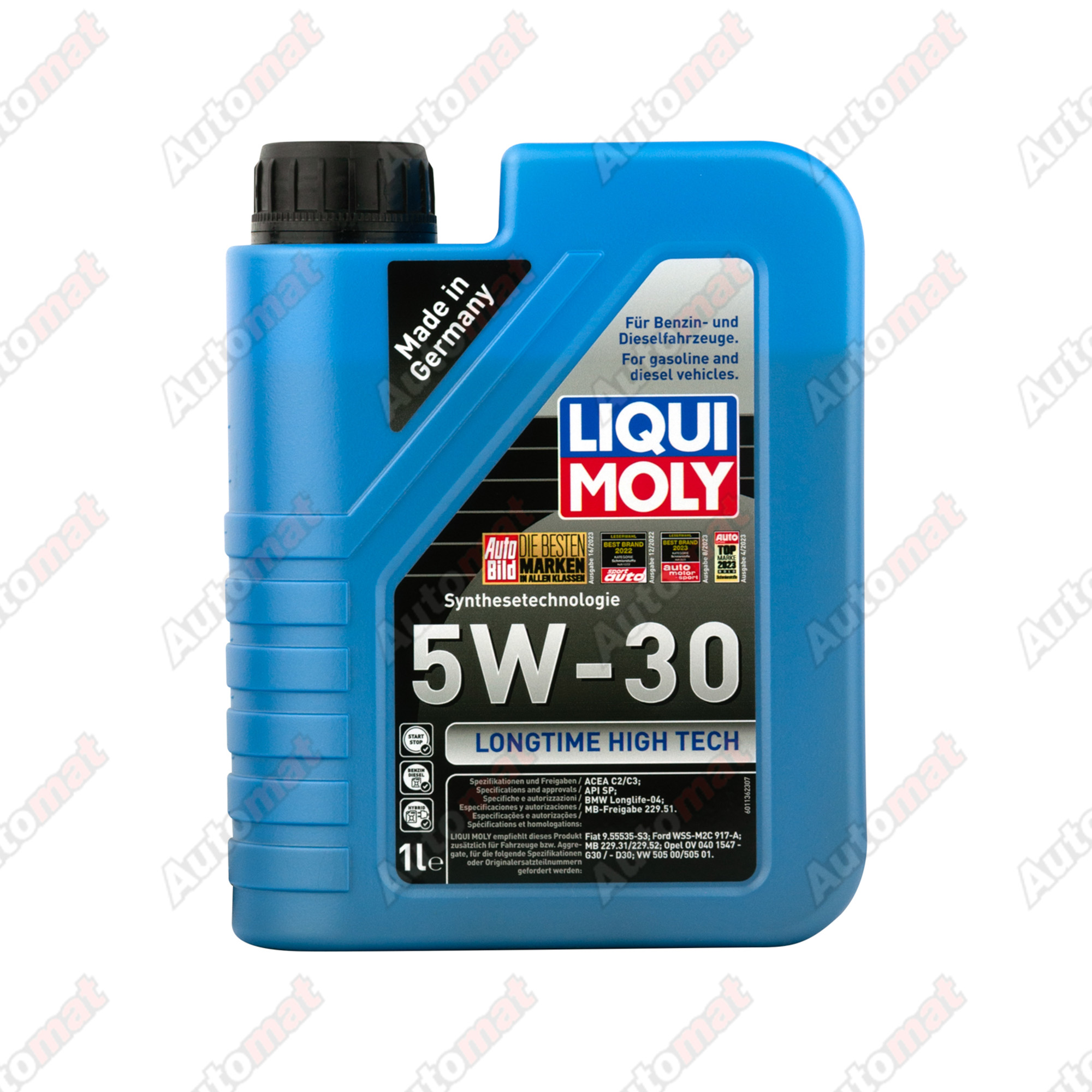 Моторное масло LiquiMoly 5W-30 Longtime Higt Tech SN C3 НС-синт. (1л) 9506