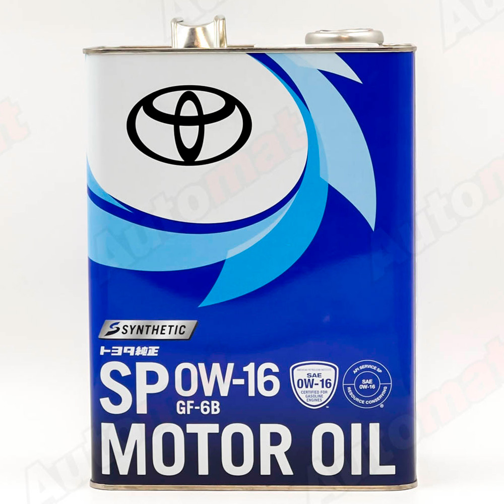 Моторное масло TOYOTA Motor Oil SP/GF-6B 0W-16, 4л