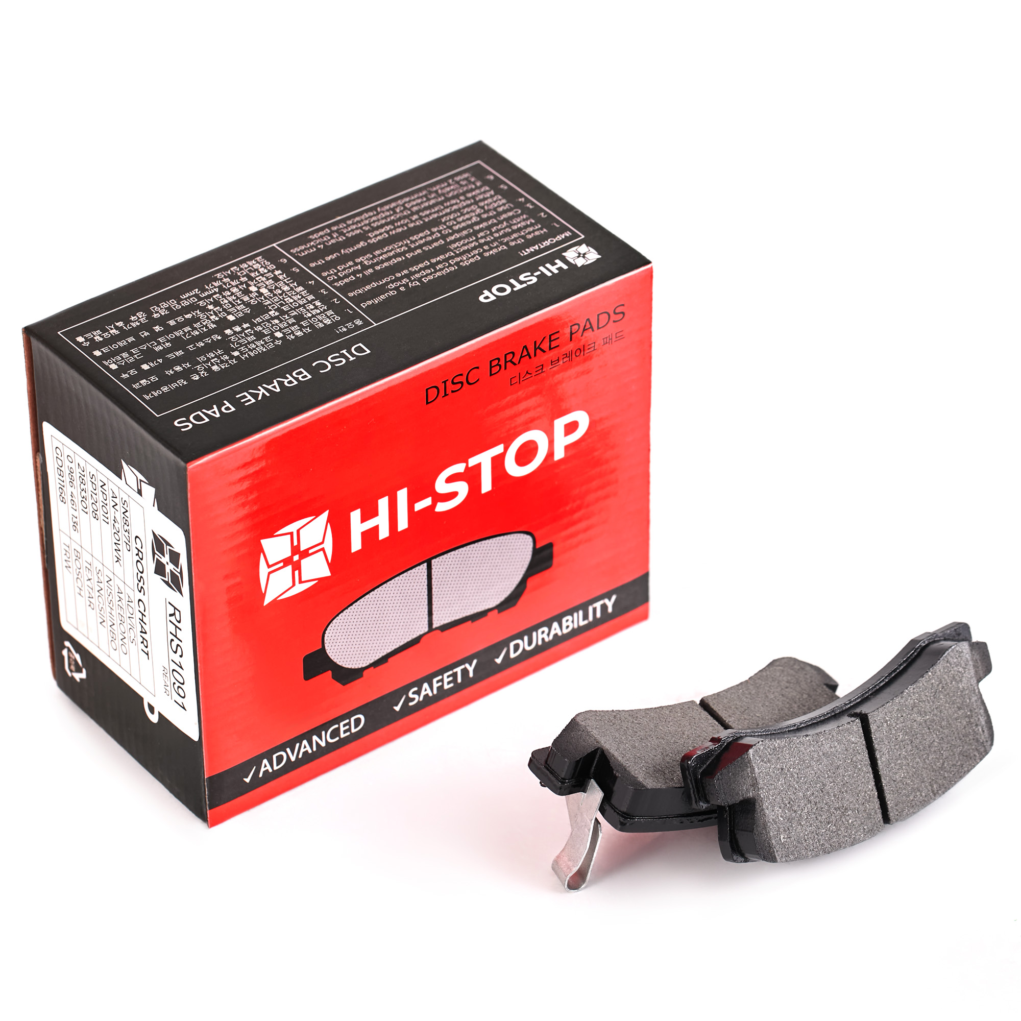 Колодки тормозные дисковые HI-STOP RHS1091