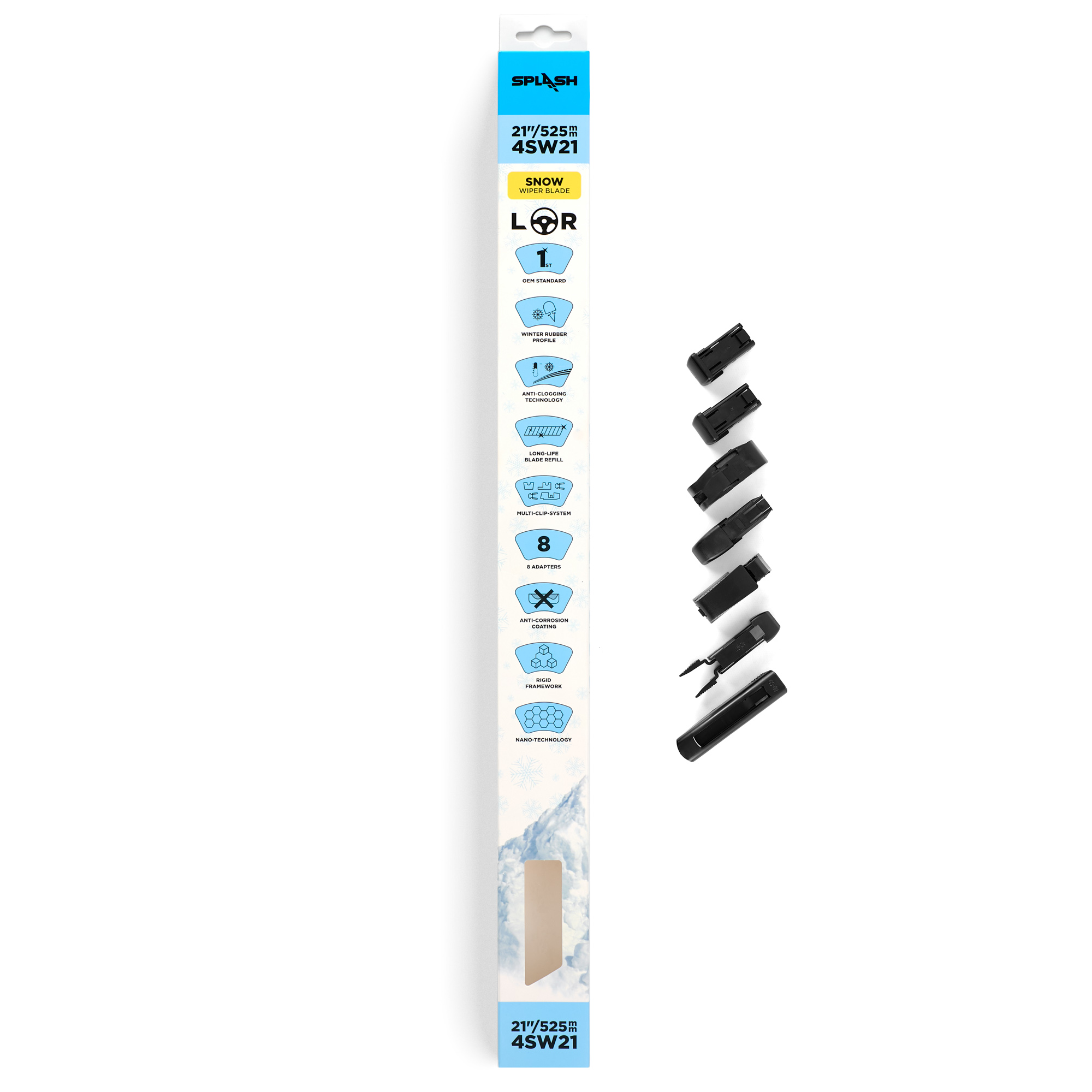 Щетка стеклоочистителя зимняя SPLASH 530mm (21'') 4SW21