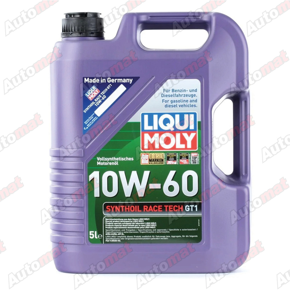 Масло моторное синтетическое Liqui Moly 10W-60 SL/CF Synthoil Race Tech GT1 5л 8909