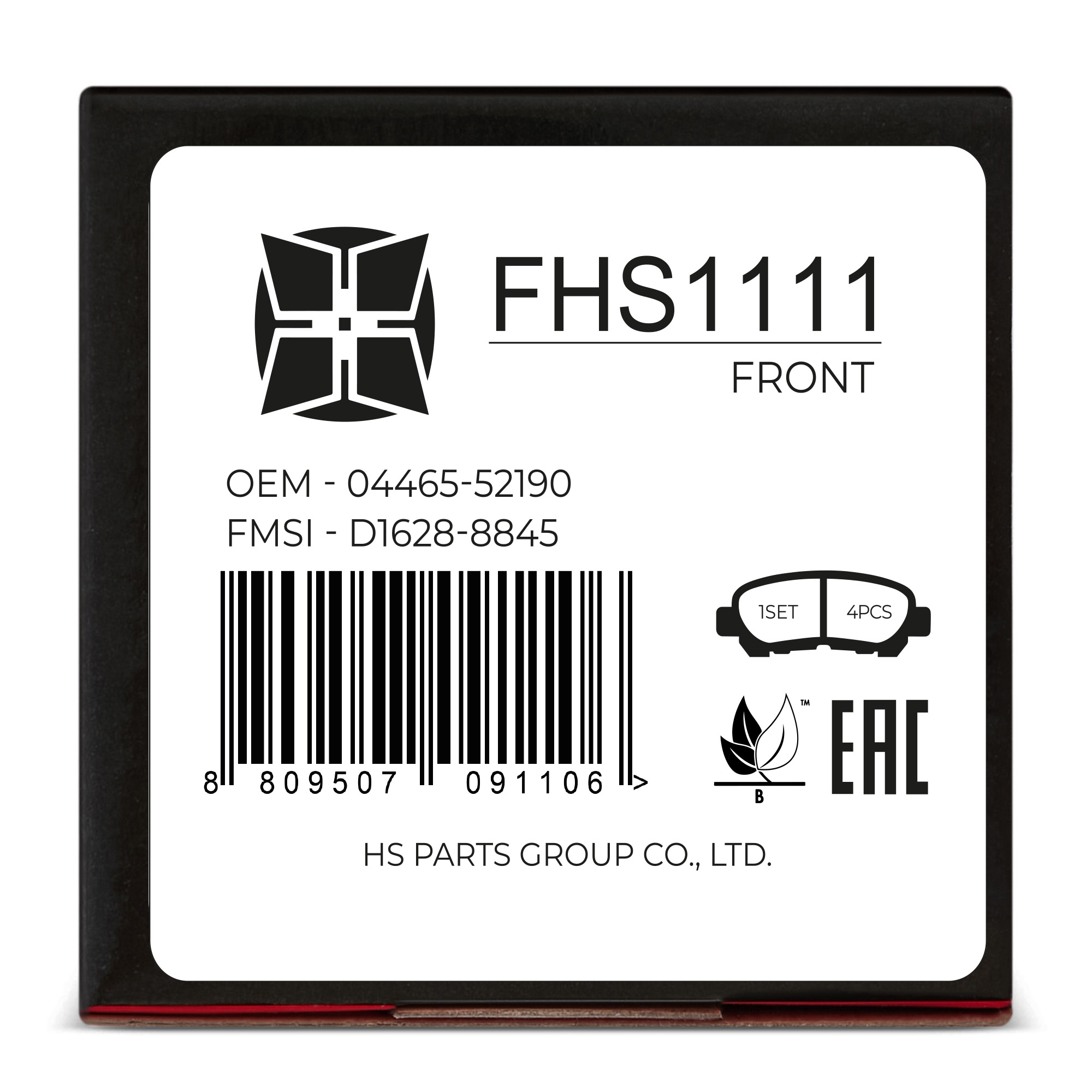 Колодки тормозные дисковые HI-STOP FHS1111 / SN939 / AN-715K / NP1060