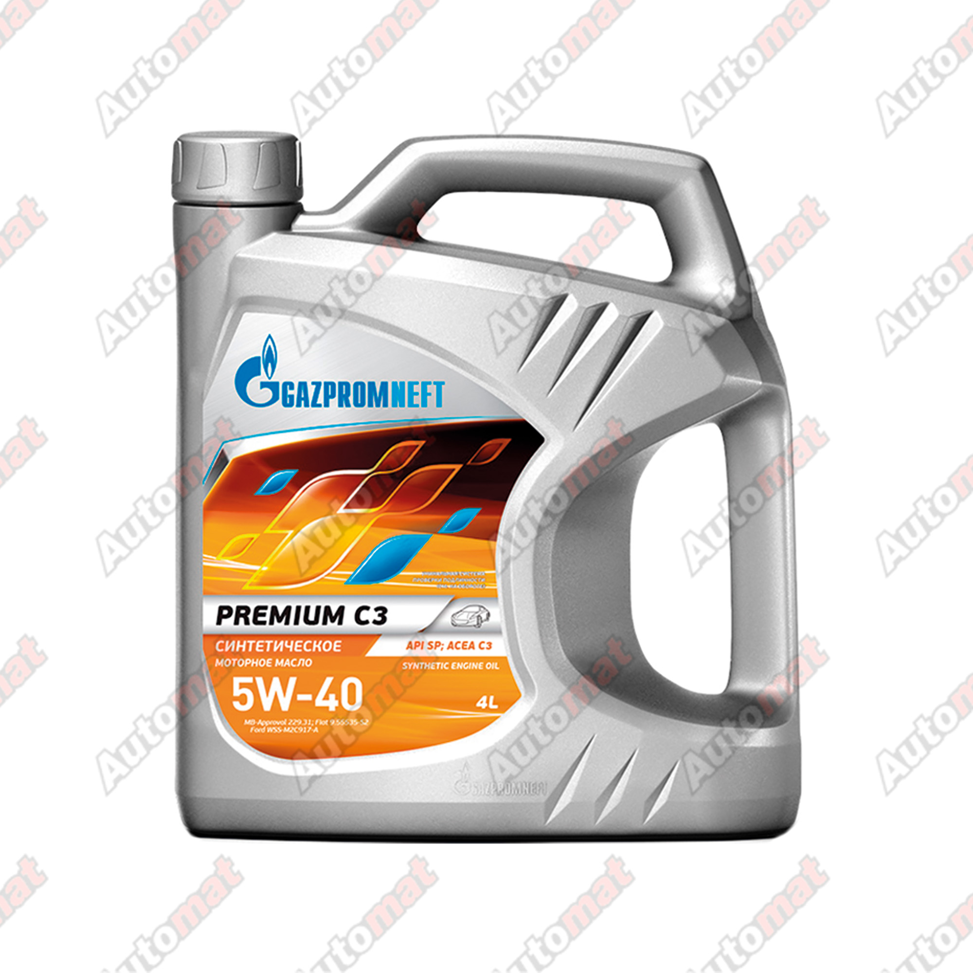 Моторное масло Gazpromneft Premium C3 5W-40, 4л