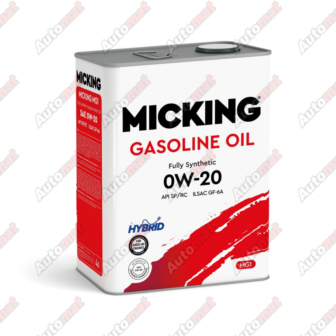 Масло моторное MICKING Gasoline Oil MG1 0W-20 API SP/RC 4л