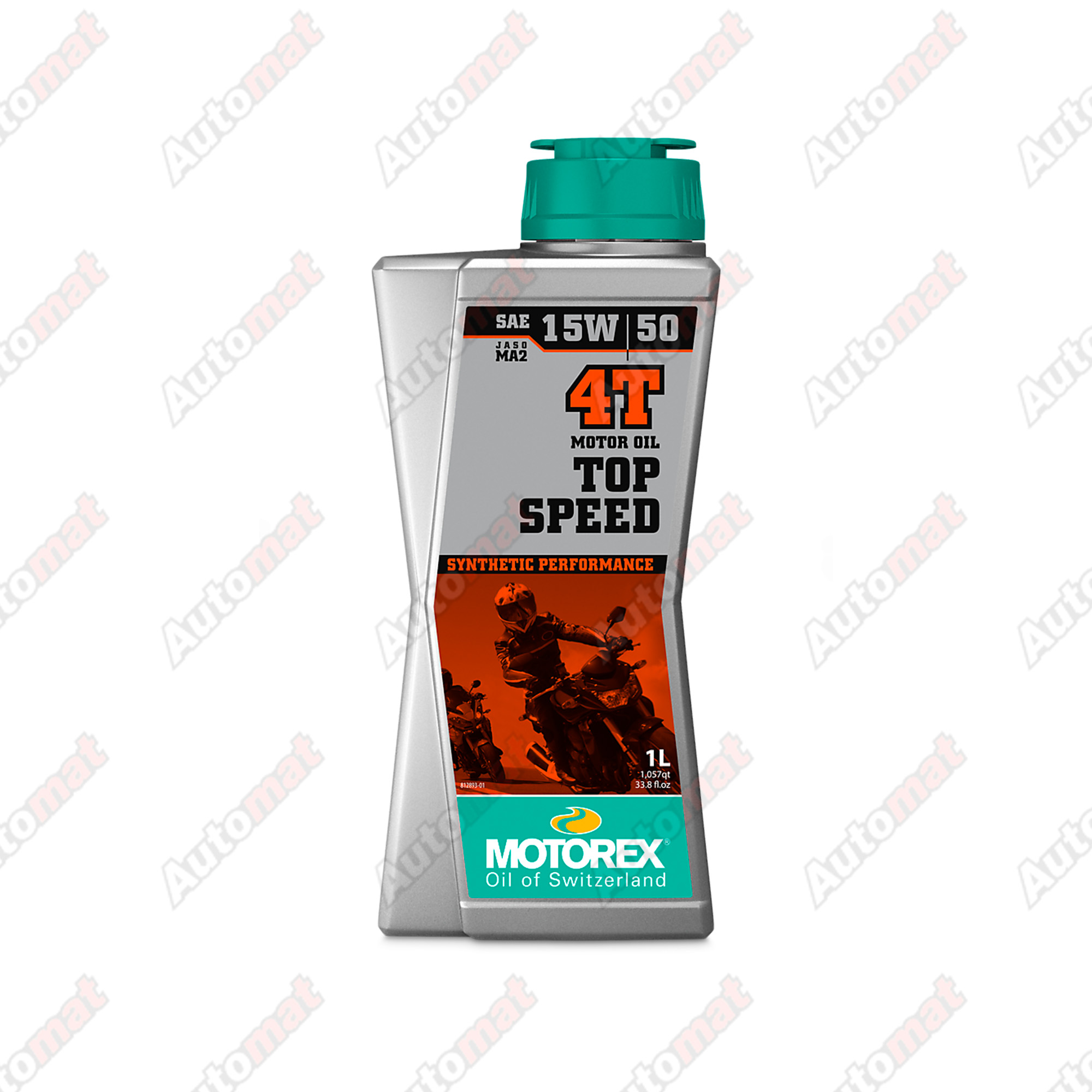 Масло моторное MOTOREX TOP SPEED 4T SAE 15W-50 синтетическое, 1л