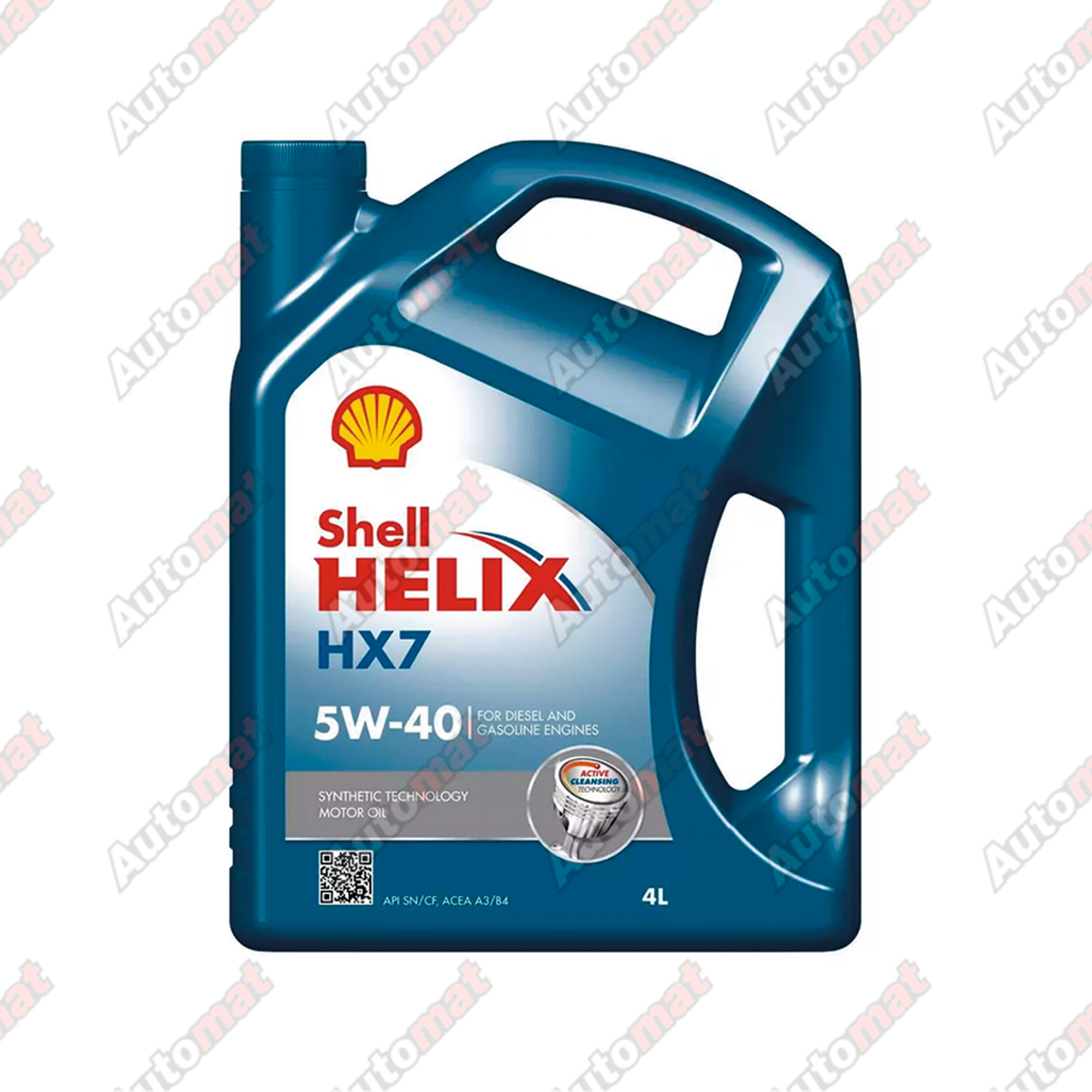 Моторное масло Shell Helix HX7 5W-40 SN/CF A3/B4, 4л