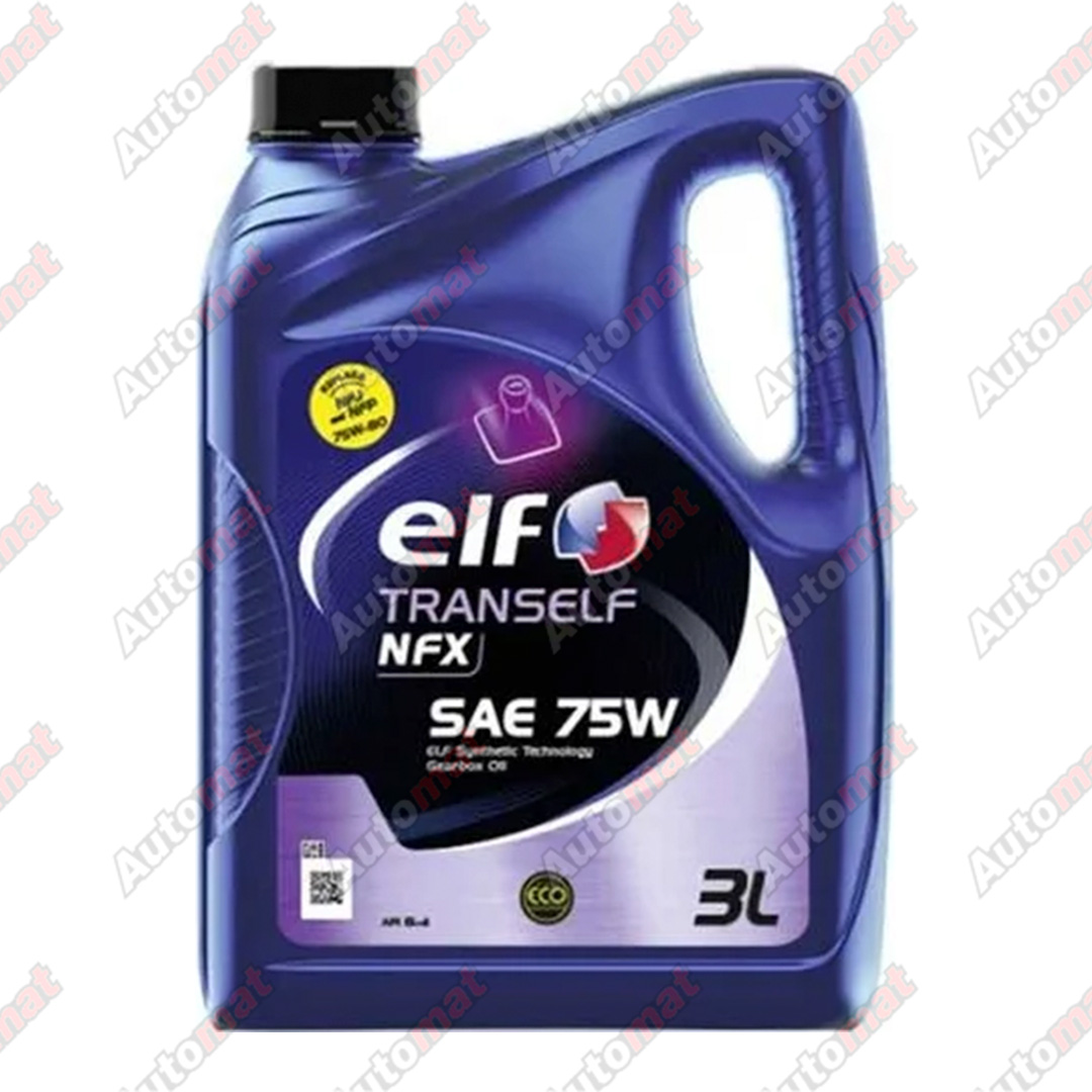 Масло трансмиссионное ELF TRANSELF NFX SAE 75W TR синтетическое, 3л