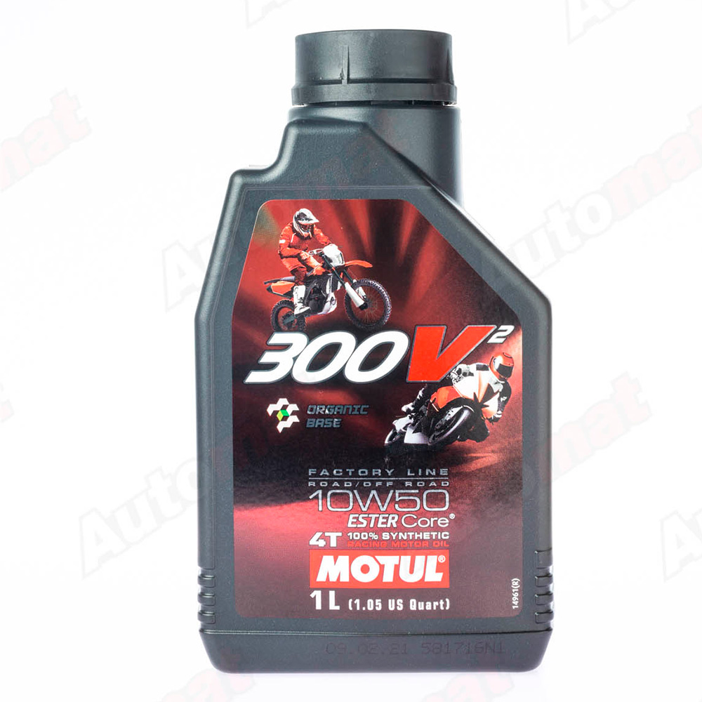 Моторное масло Motul 300V 4T FACTORY LINE ROAD & OFF ROAD RACING 10W50, 1л