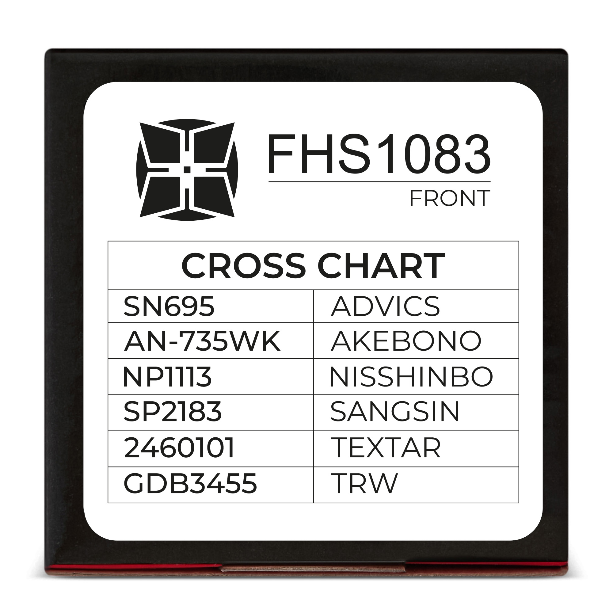 Колодки тормозные дисковые HI-STOP FHS1083 / SN695 / AN-735WK / NP1113