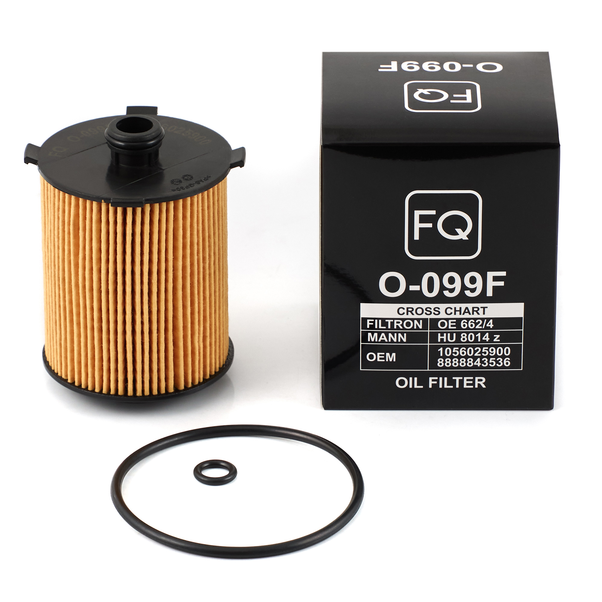 Фильтр масляный FQ O-099F, HU8014z, OE662/4 (Geely Tugella FY11)