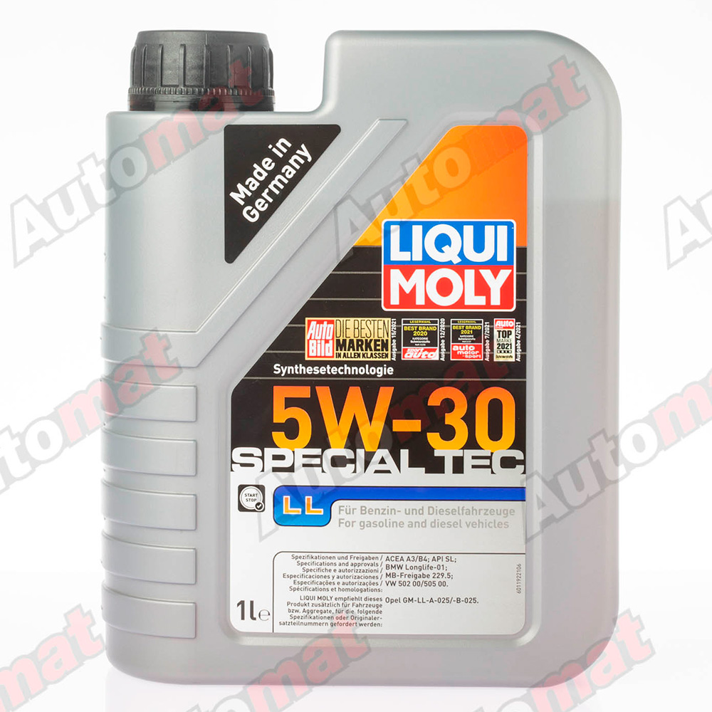 Моторное масло Liqui Moly 5W-30 CF/SL A3/B4 Special Tec LL, 1л