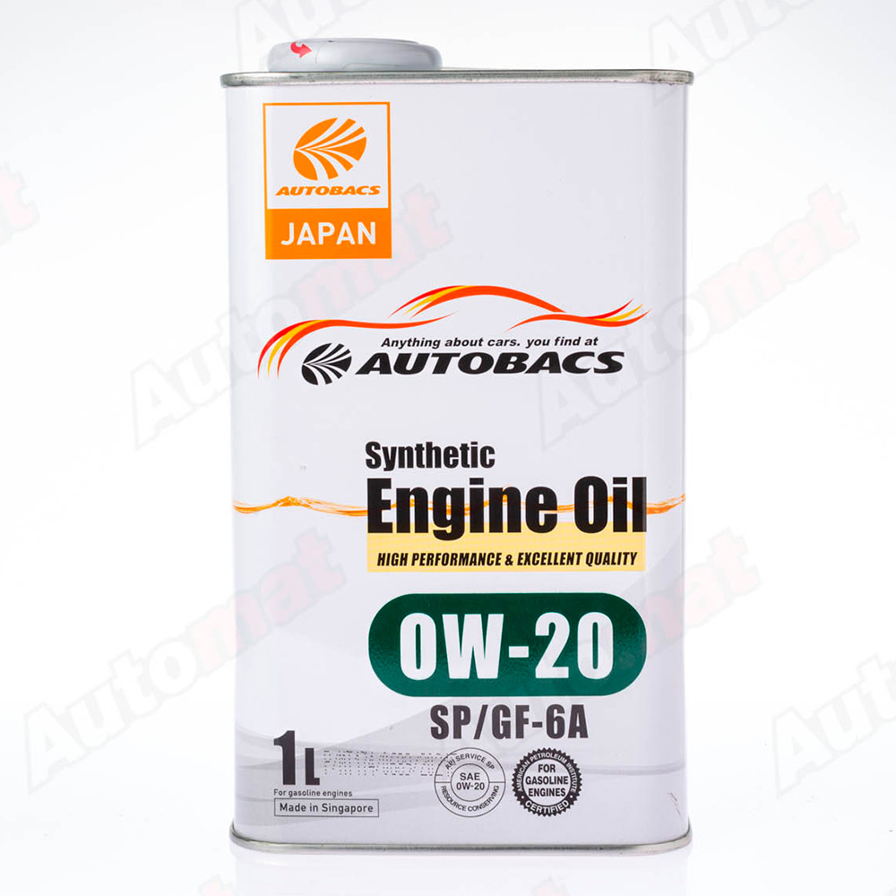 Моторное масло AUTOBACS ENGINE OIL SYNTHETIC 0W20 SP/GF-6A, 1л