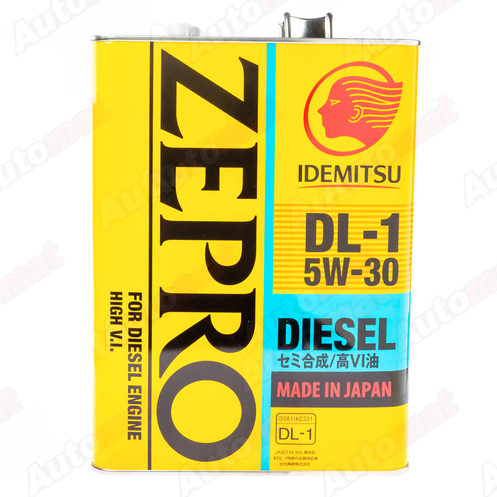 Моторное масло IDEMITSU ZEPRO DIESEL 5W30 DL-1 SEMI-SYNTHETIC, 4л