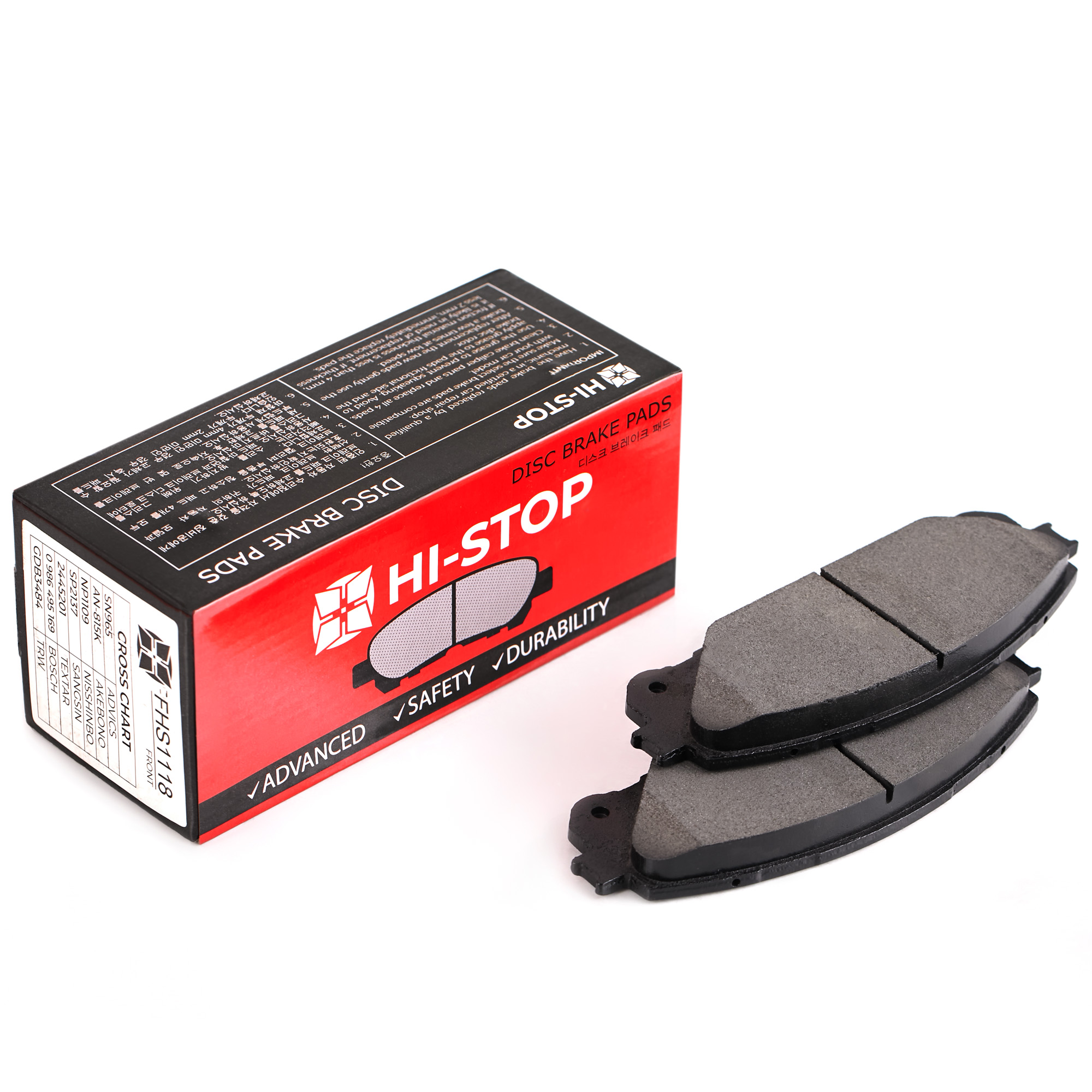 Колодки тормозные дисковые HI-STOP FHS1118