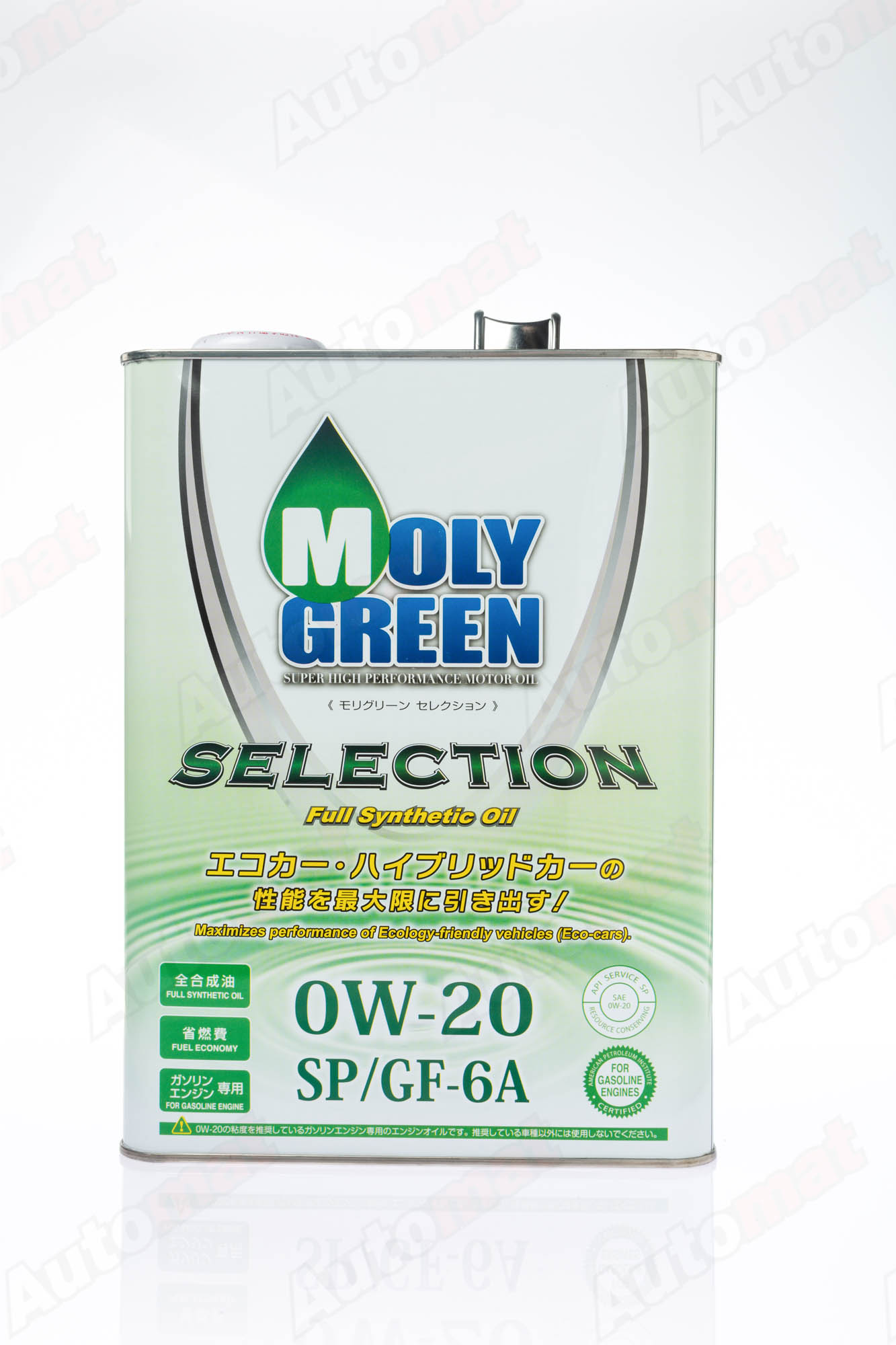 Моторное масло MOLYGREEN SELECTION 0W-20 SP/GF-6A, 4л