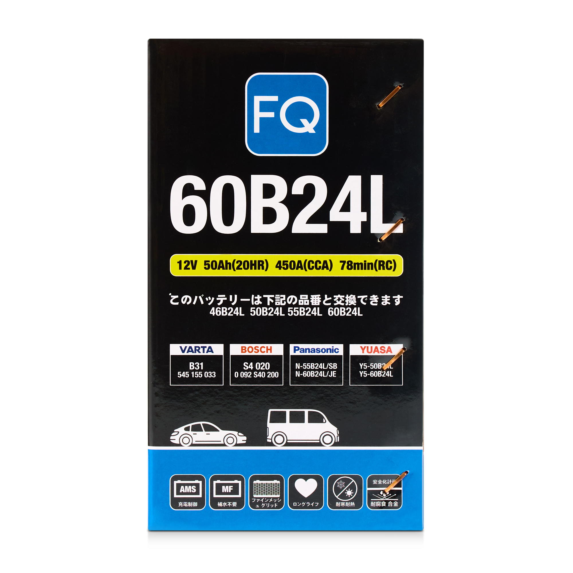 Аккумулятор FQ JIS BLUE ENERGY 60B24L 50Ah
