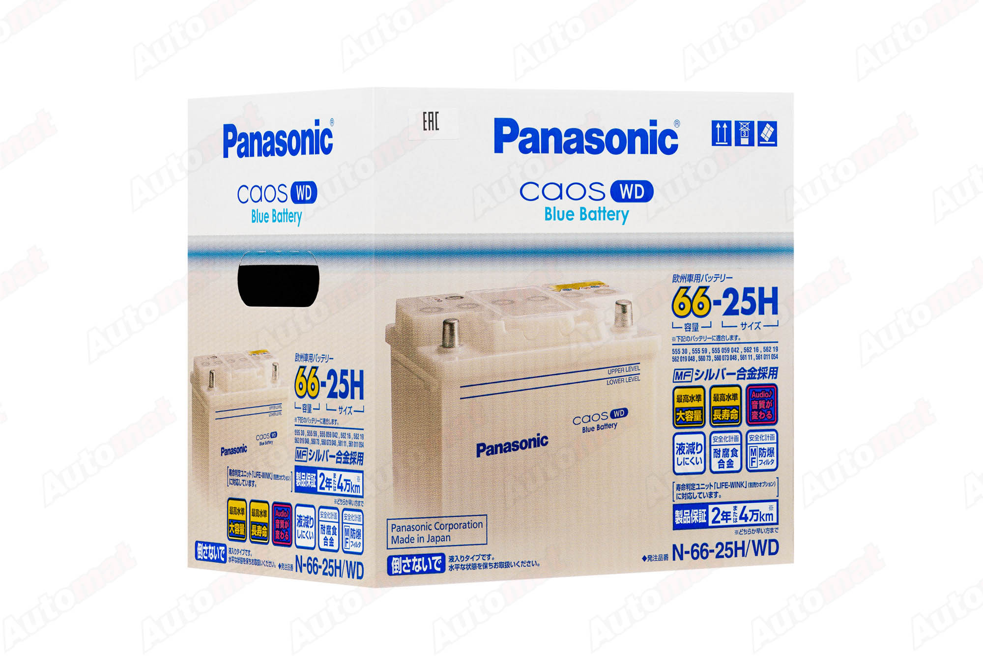 Аккумулятор PANASONIC CAOS 66 А/ч N-66-25H/WD