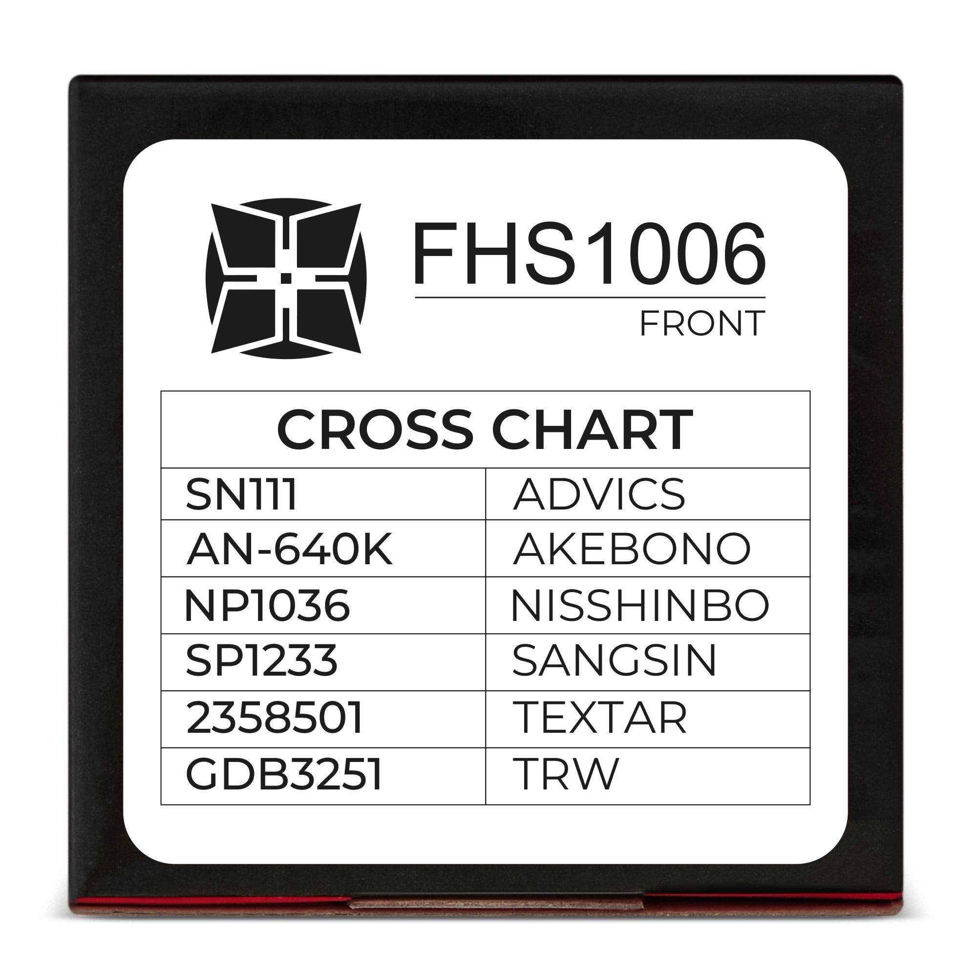 Колодки тормозные дисковые HI-STOP FHS1006 / SN111 / AN-640K / NP1036