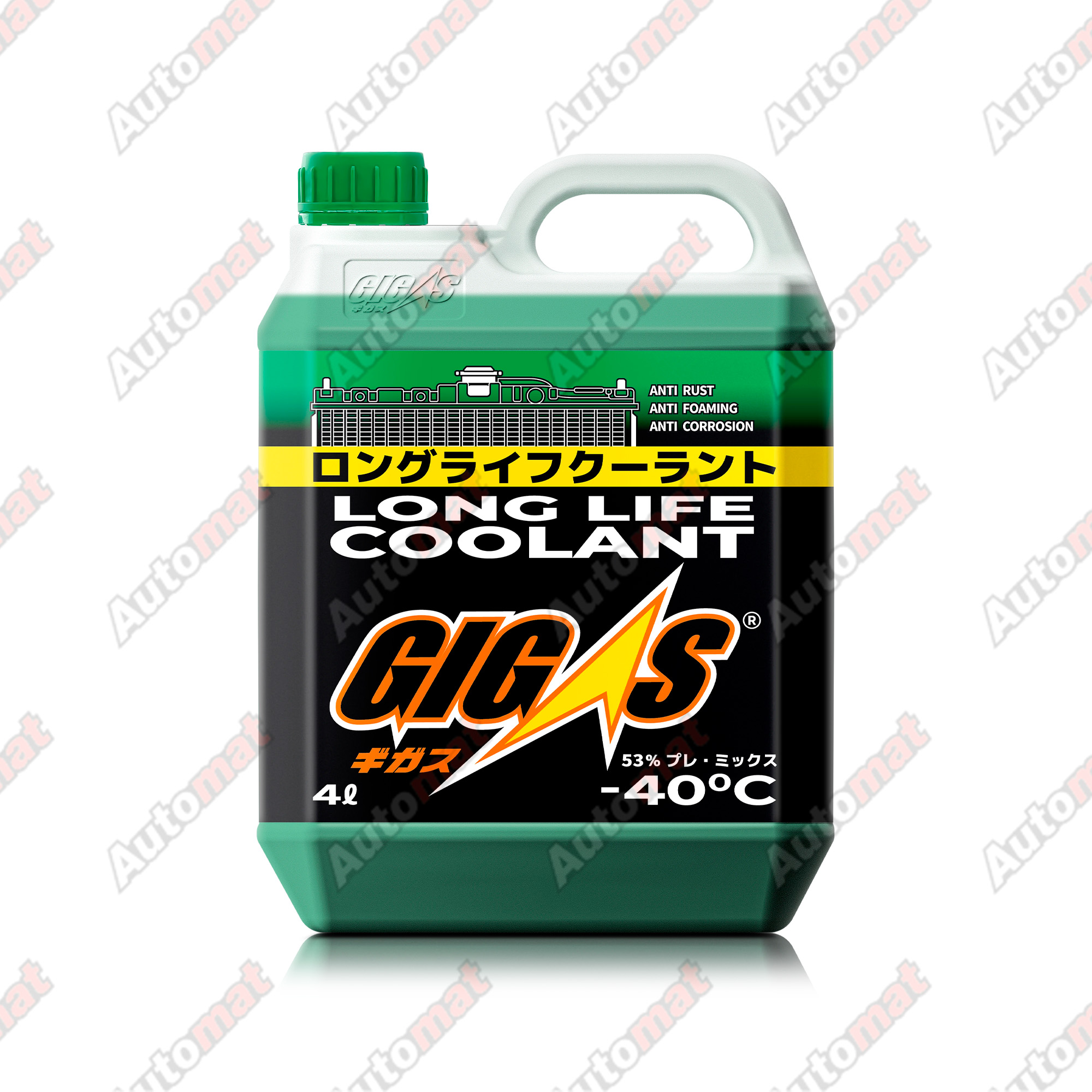 Антифриз GIGAS LONG LIFE COOLANT -40 GREEN, 4л