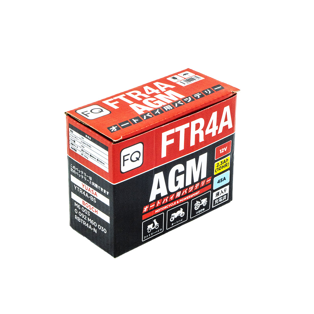 Мото аккумулятор FQ 2,3 Ah FTR4A AGM