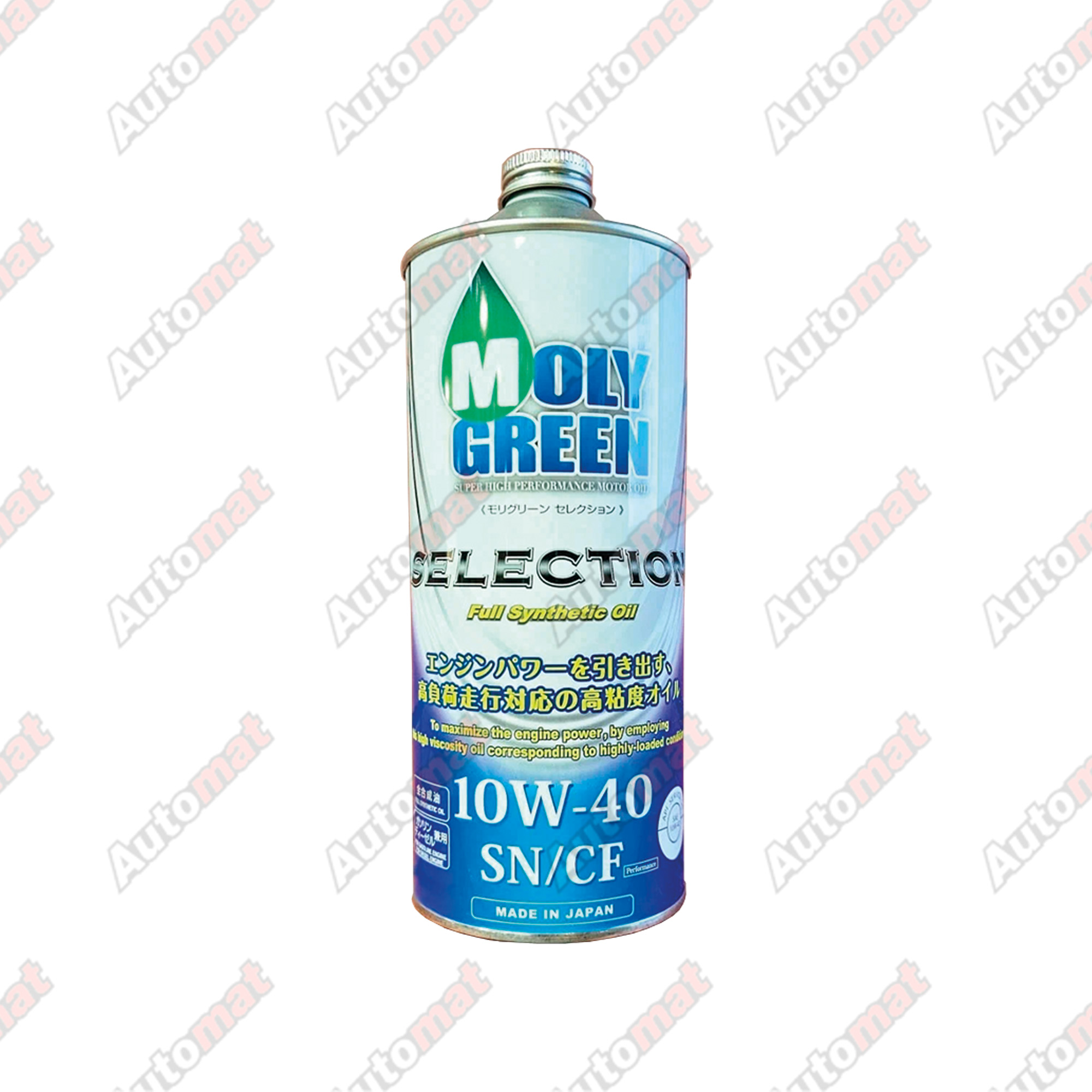 Моторное масло MOLYGREEN SELECTION 10W-40 SN/CF FULLY SYNTHETIC, 1л