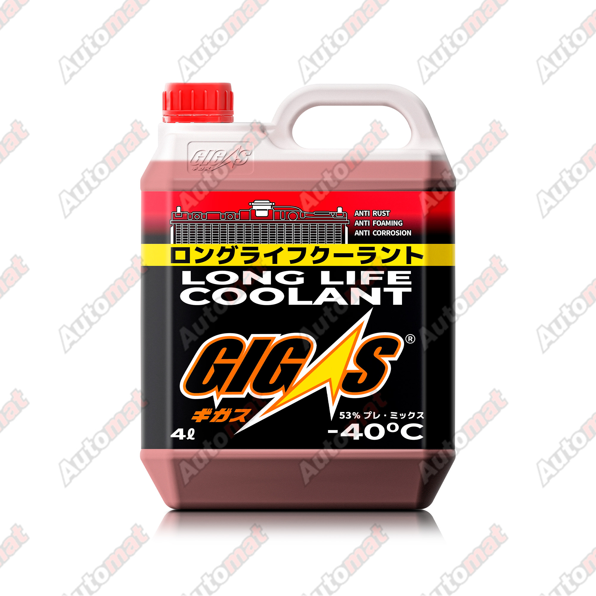 Антифриз GIGAS LONG LIFE COOLANT -40 RED, красный, 4л