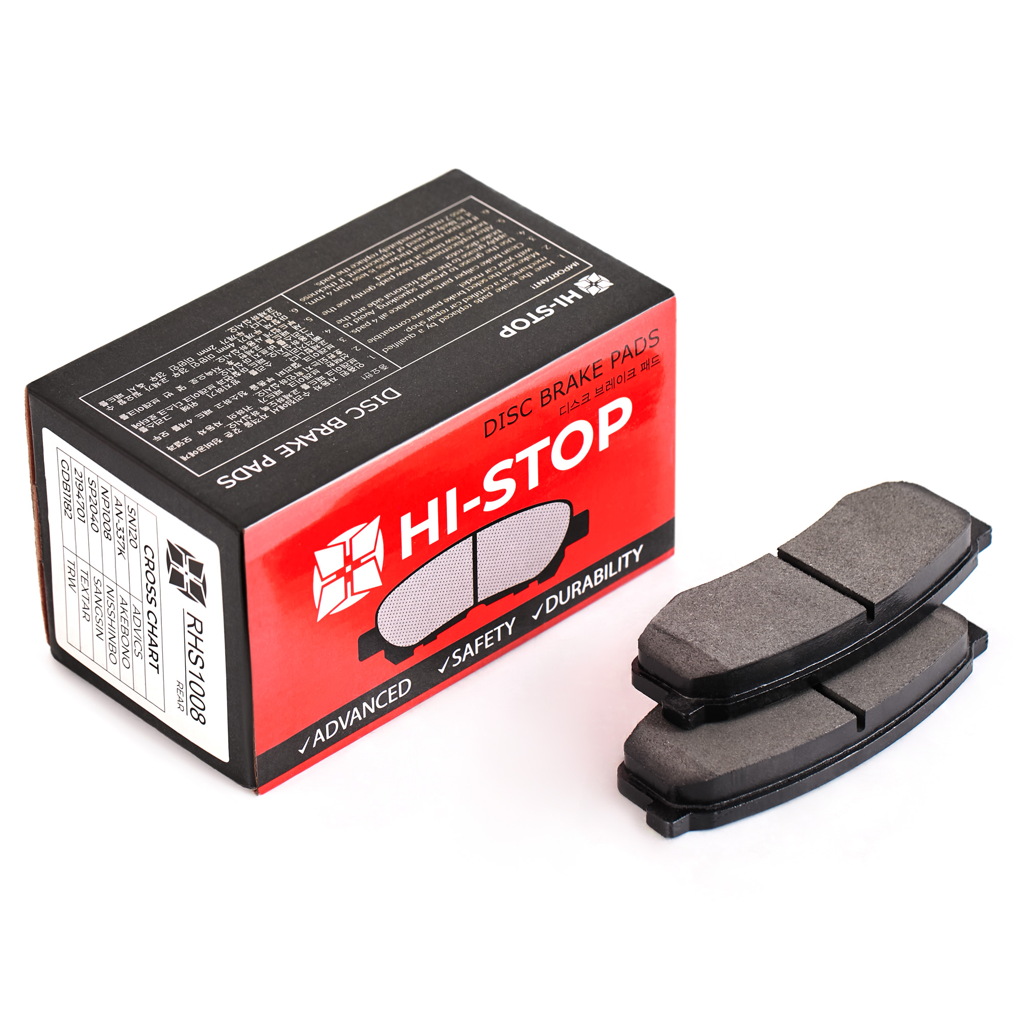 Колодки тормозные дисковые HI-STOP RHS1008