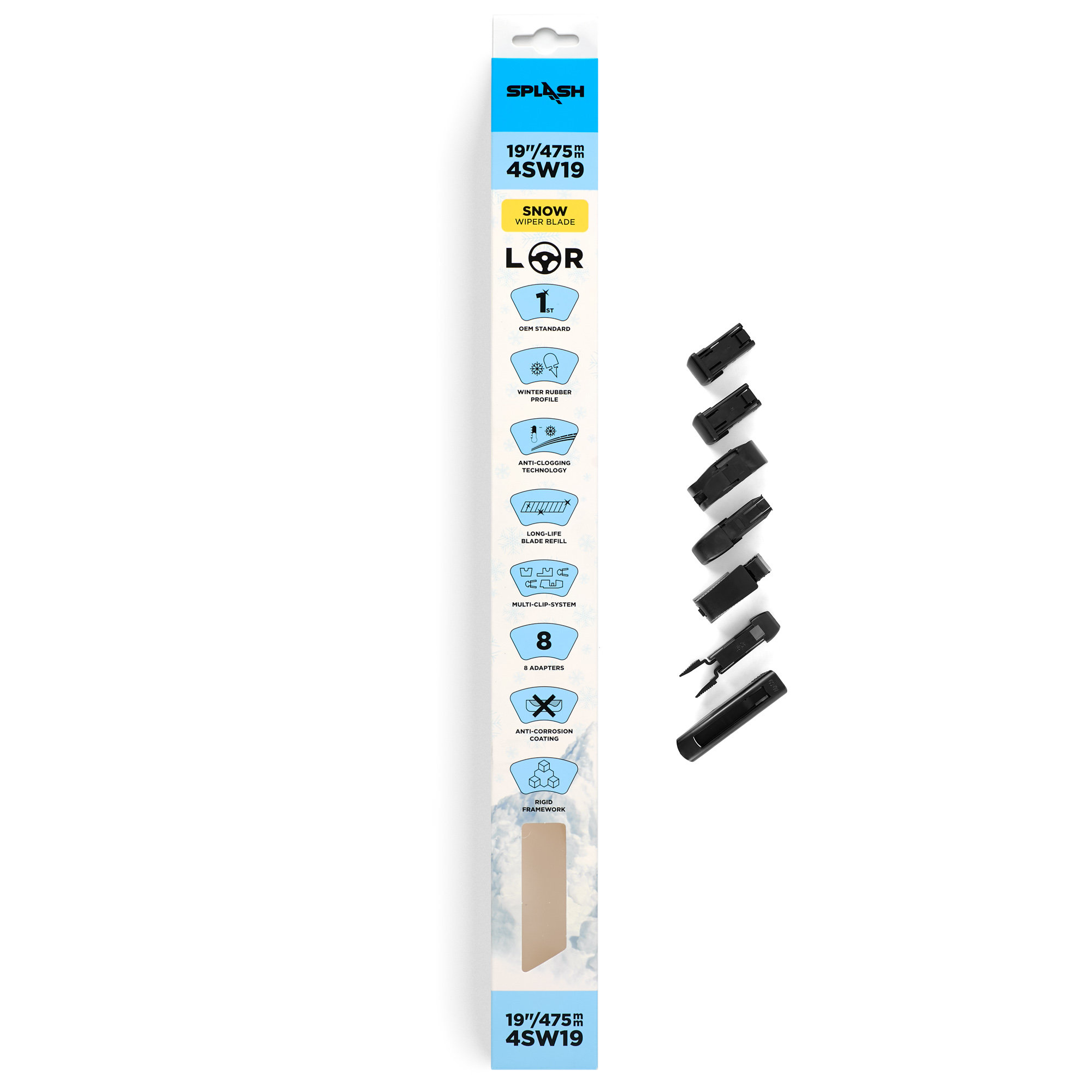 Щетка стеклоочистителя зимняя SPLASH 480mm (19'') 4SW19