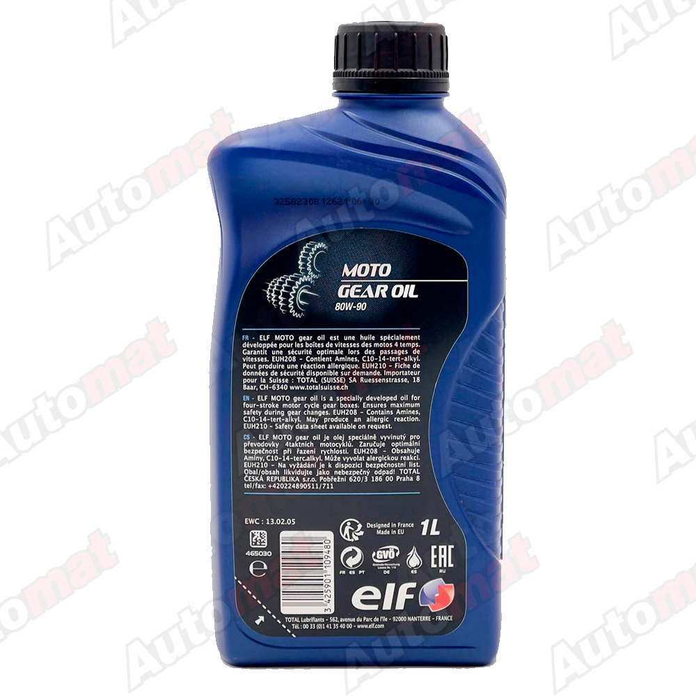 Трансмиссионное масло Elf Moto Gear Oil 80W-90 1л