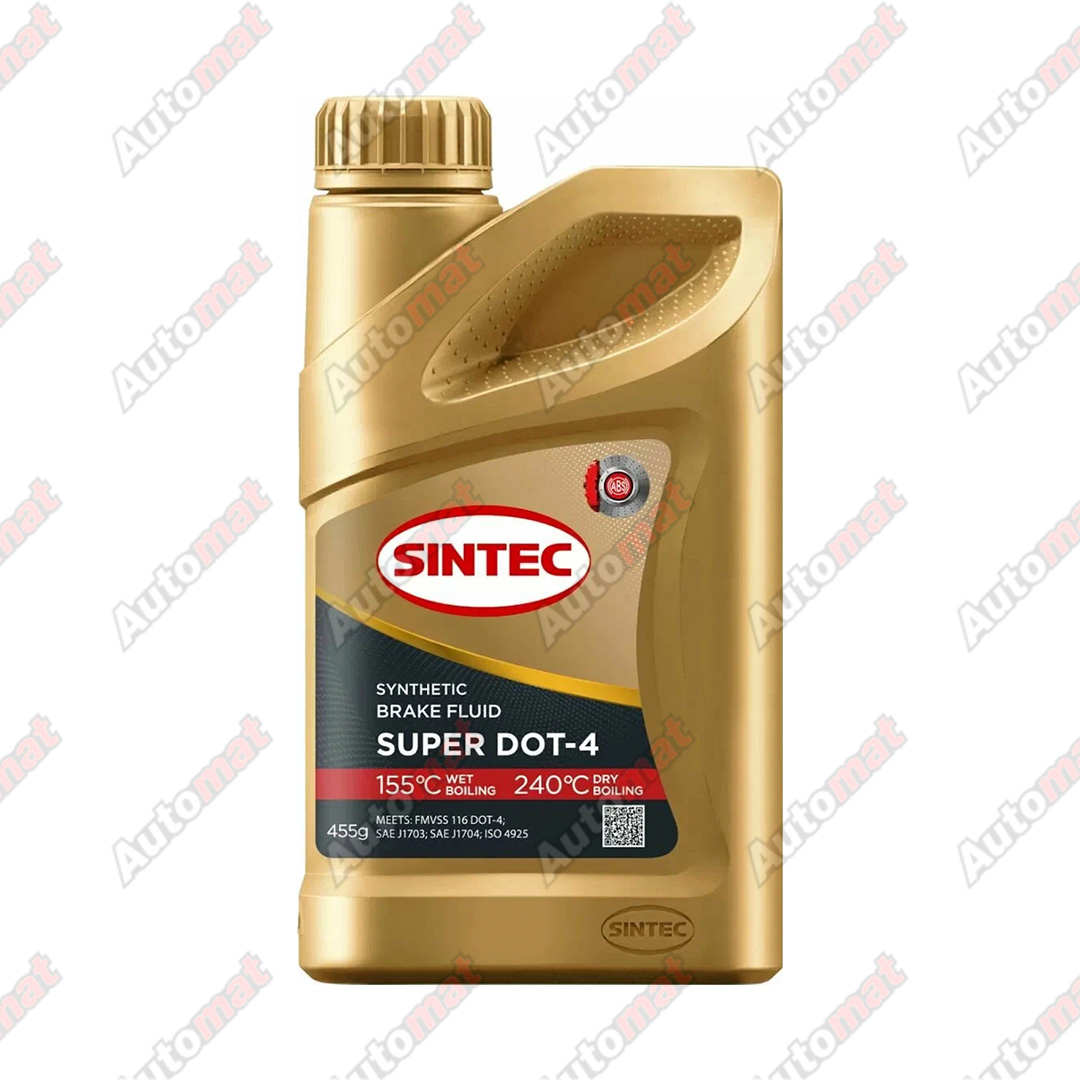 Тормозная жидкость Sintec SUPER DOT-4, 455гр
