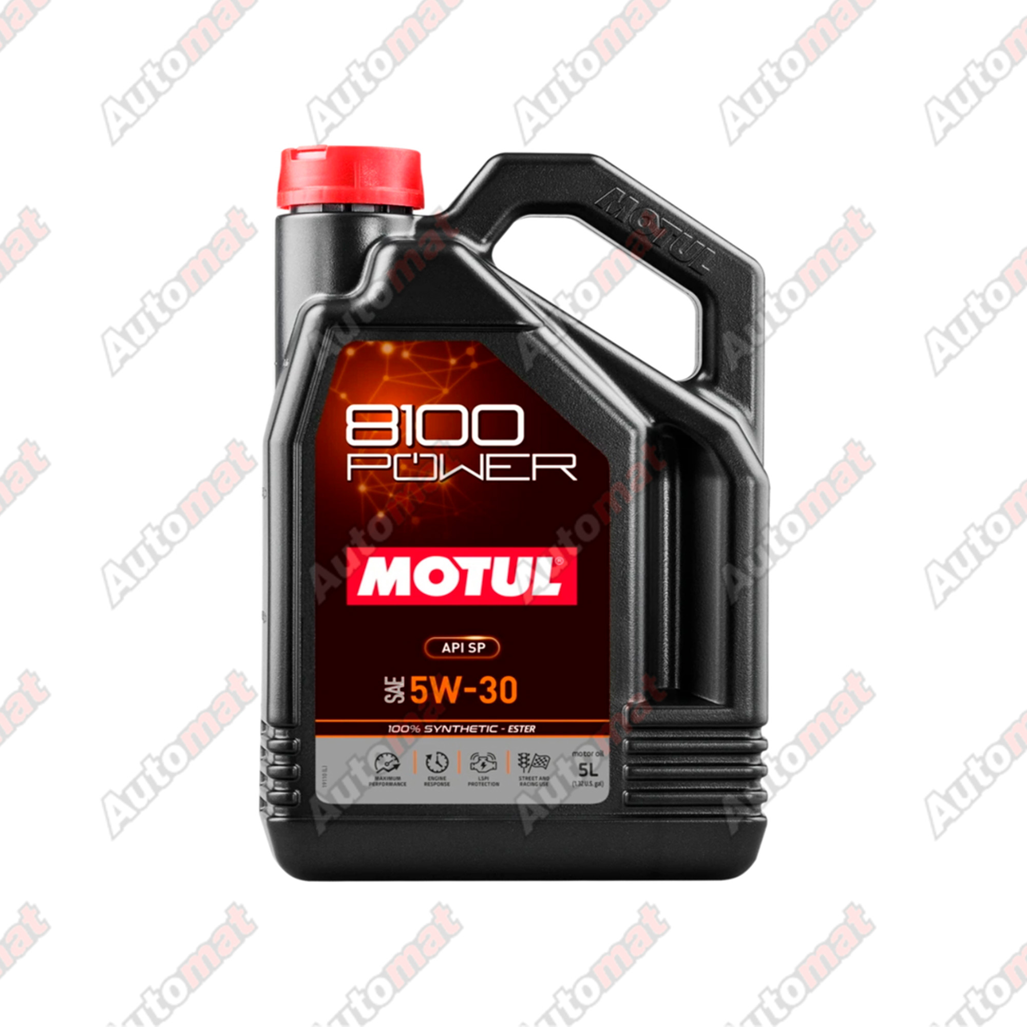 Масло моторное Motul 8100 POWER 5W30, синтетическое Ester (5л)