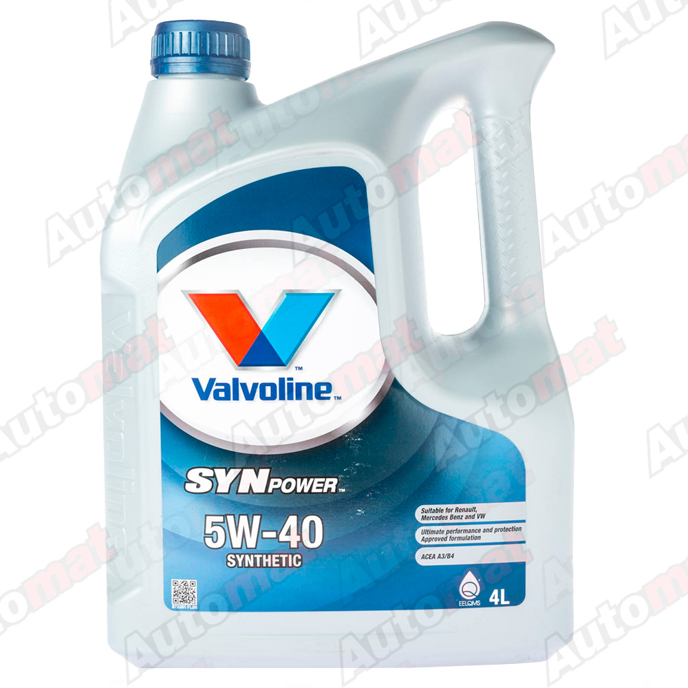 Моторное масло Valvoline Synpower SAE SN/CF 5W40, 4л