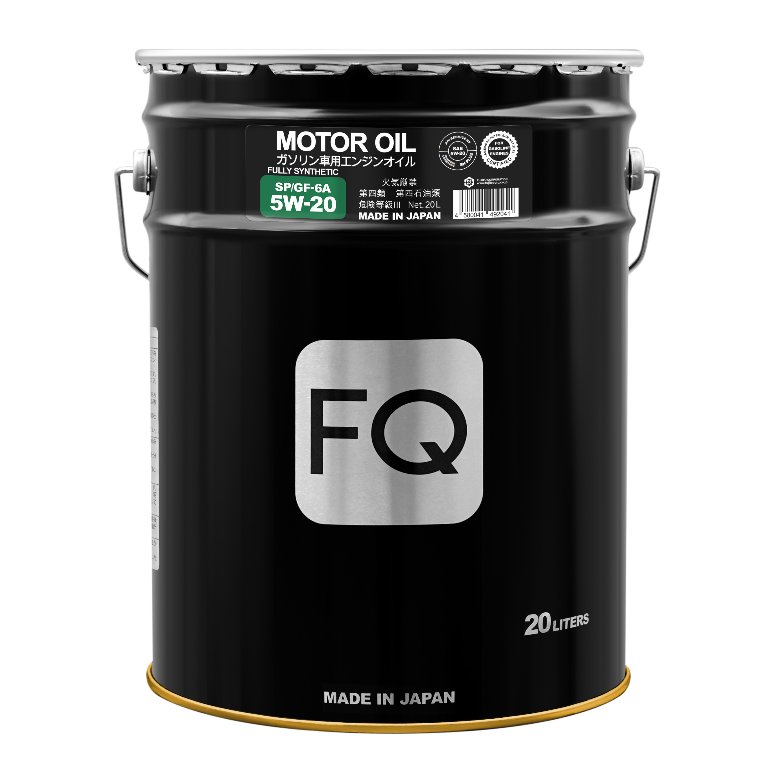 Моторное масло FQ 5W-20 SP/GF-6A FULLY SYNTHETIC, 20л