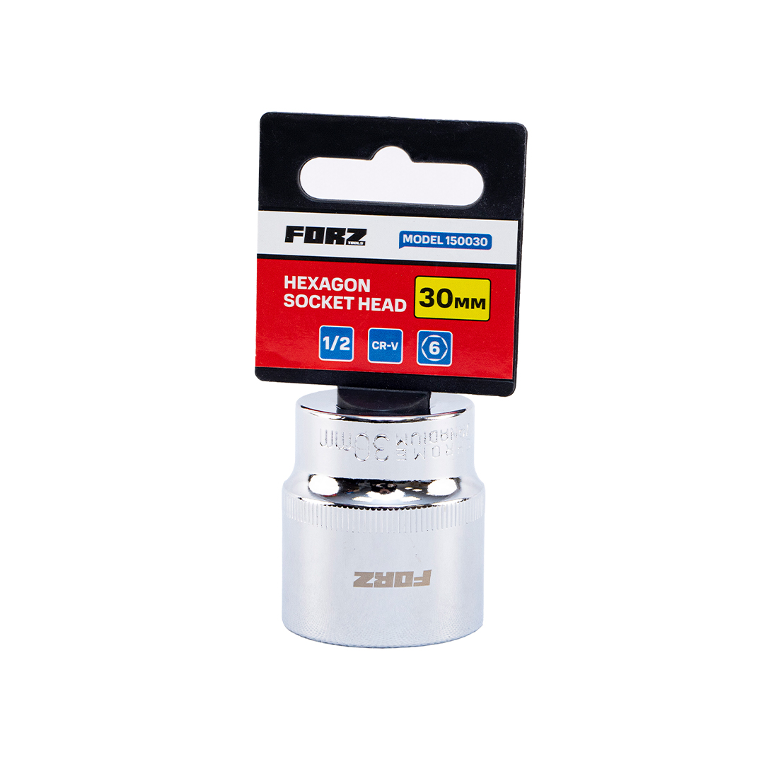 Головка торцевая шестигранная FORZ (1/2), 30мм, CrV, 150030