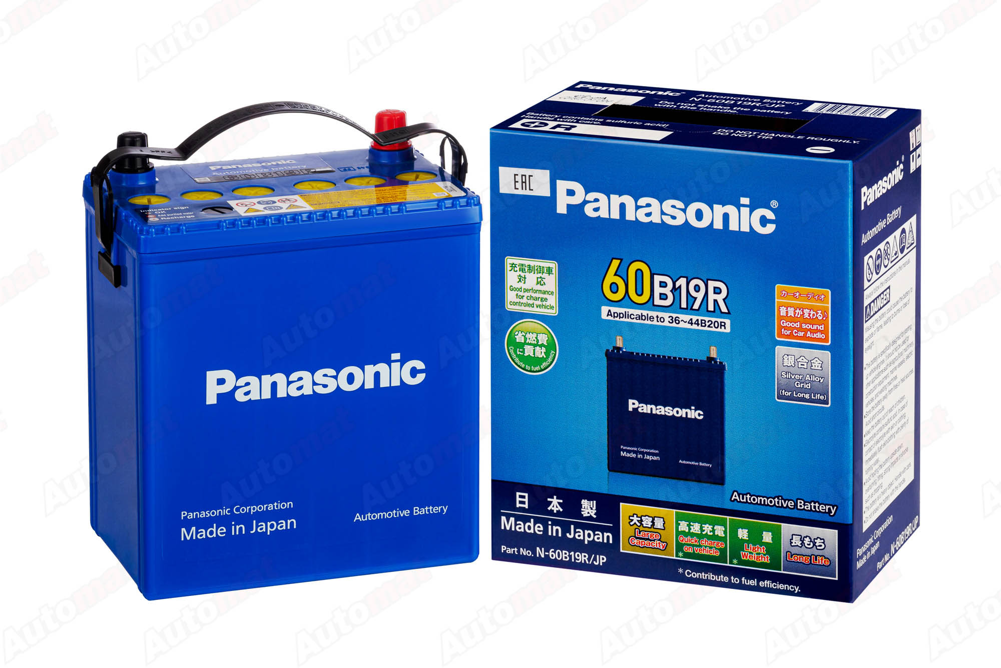 Аккумулятор PANASONIC CAOS 38 А/ч N-60B19R/JP