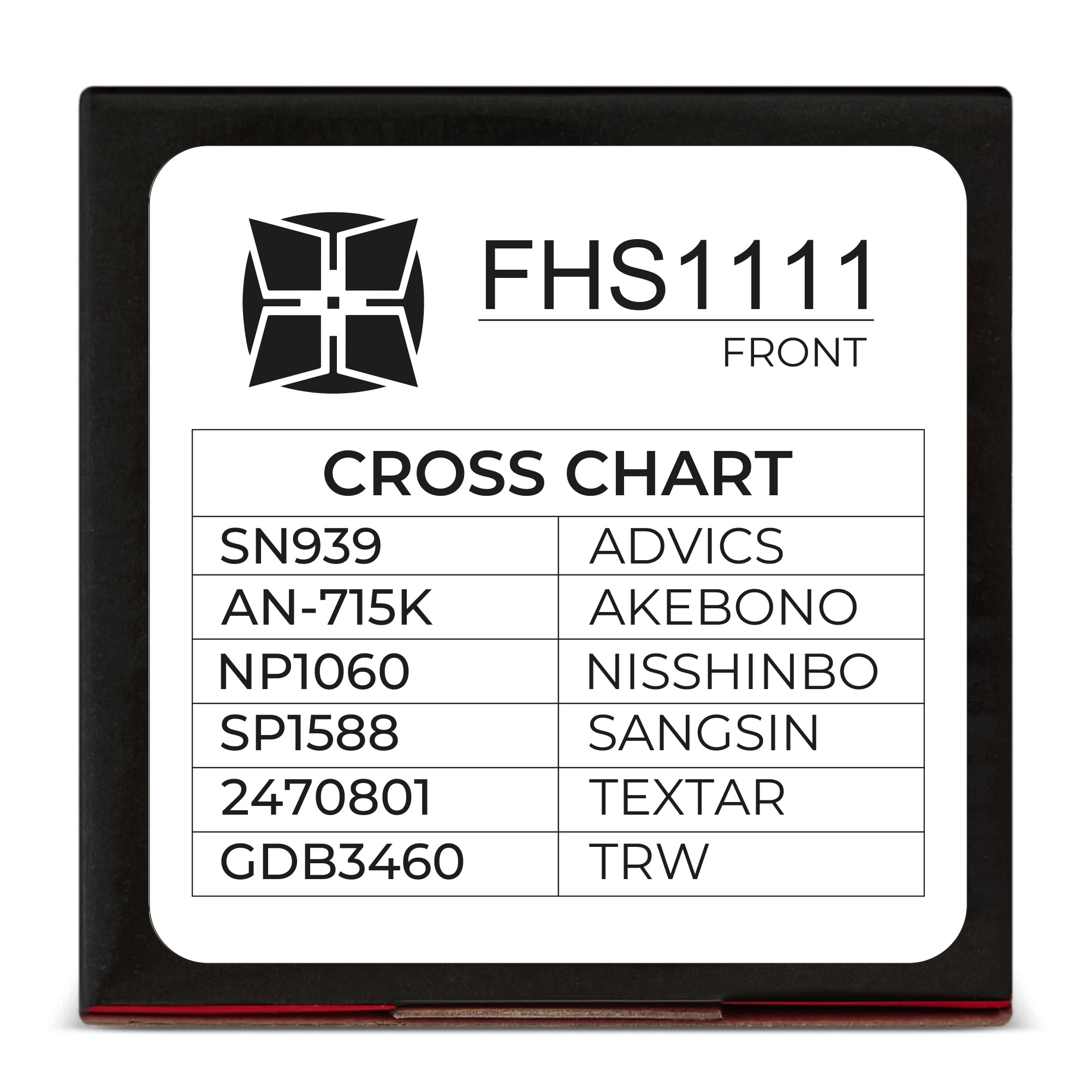 Колодки тормозные дисковые HI-STOP FHS1111 / SN939 / AN-715K / NP1060