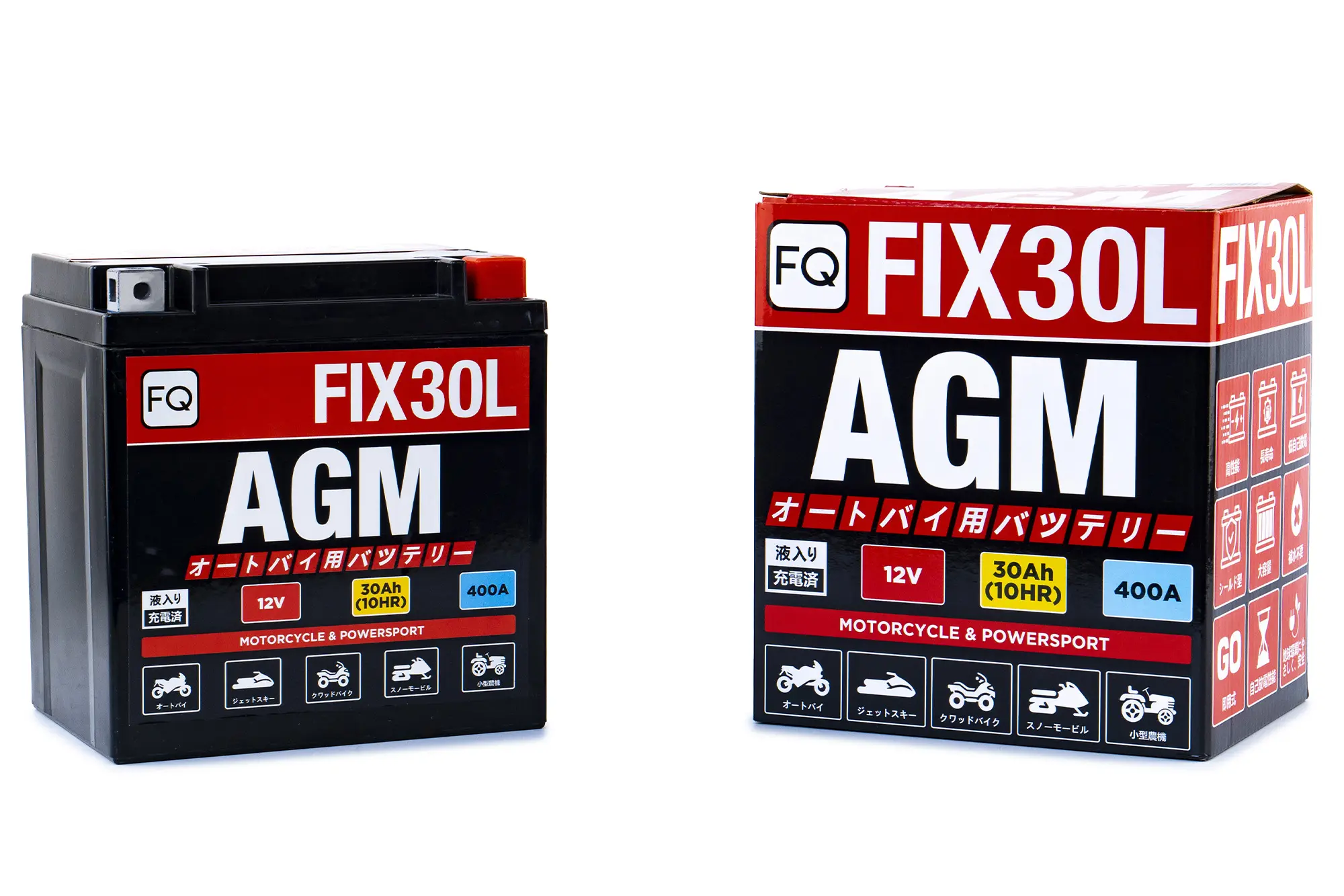 Мото аккумулятор FQ 30,0Ah FIX30L AGM (167*126*174)