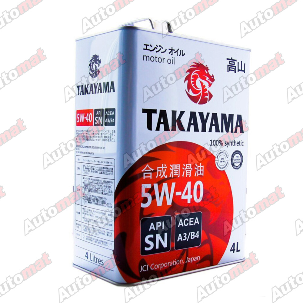 Масло моторное TAKAYAMA Adaptec SAE 5W40 ACEA A3/D4 API SN/CF, 4л