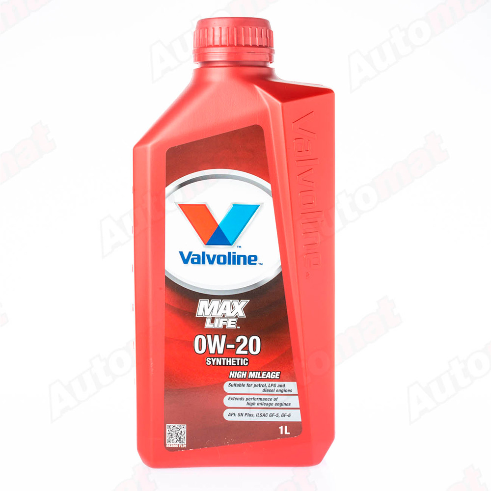 Моторное масло Valvoline MAXLIFE GF-5/GF-6 SN PLUS 0W20 SW, 1л