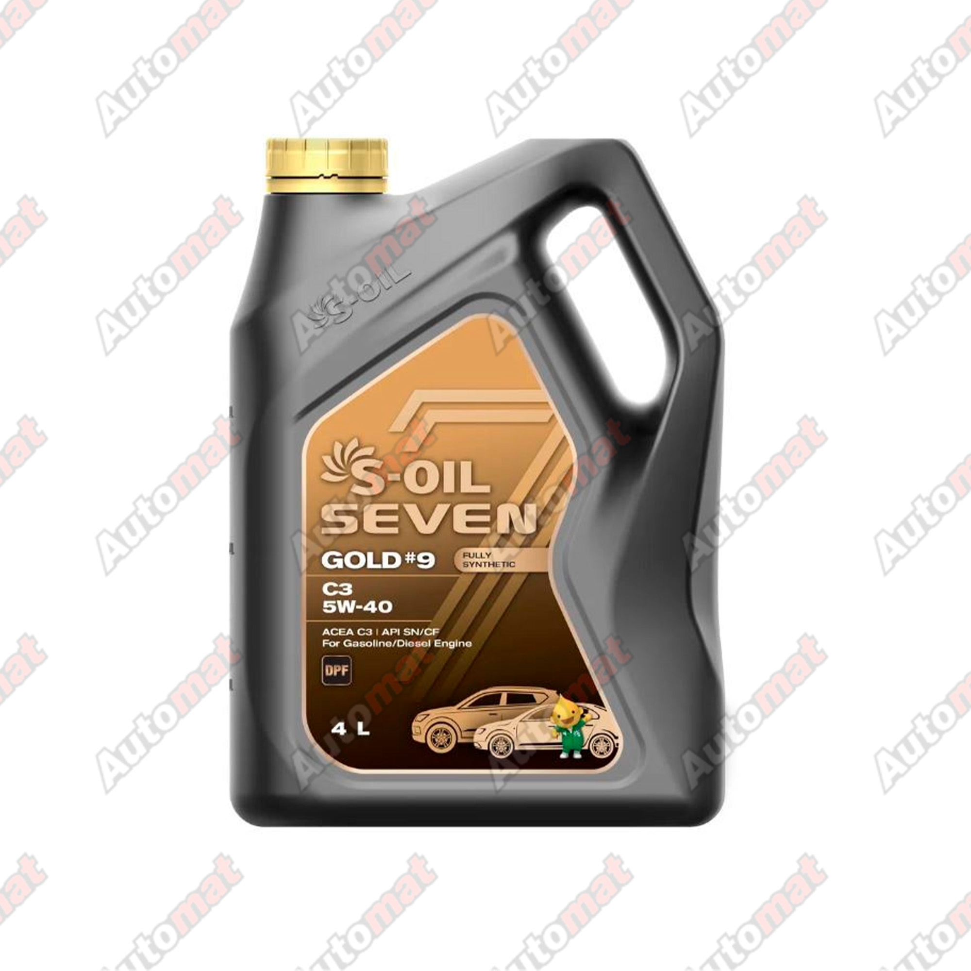 Масло моторное S-OIL 7 GOLD #9 C3 SN/CF 5W-40 Fully Synthetic 4л