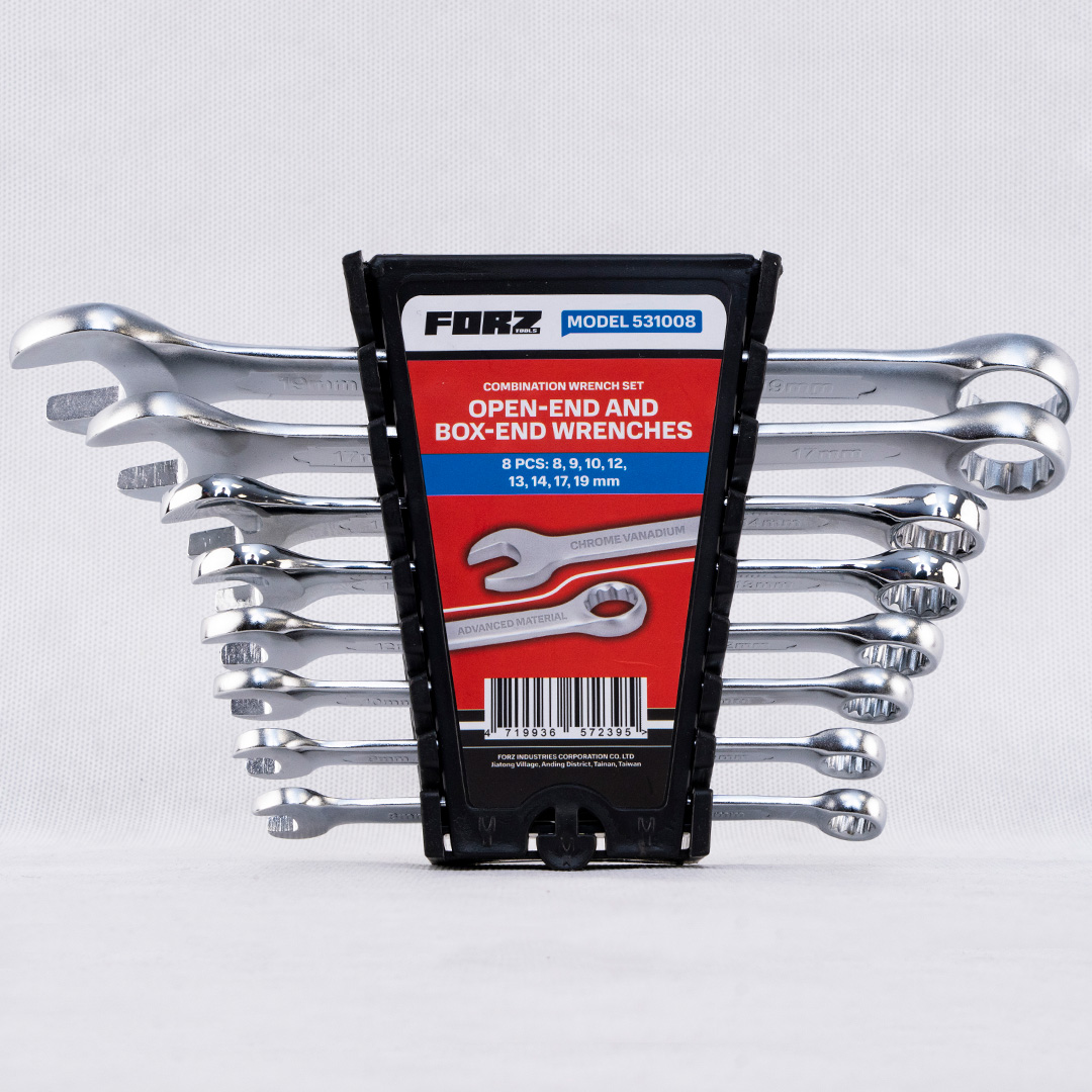 Набор комбинированных ключей FORZ 8 предметов, 8, 9, 10, 12, 13, 14, 17, 19 мм, CrV