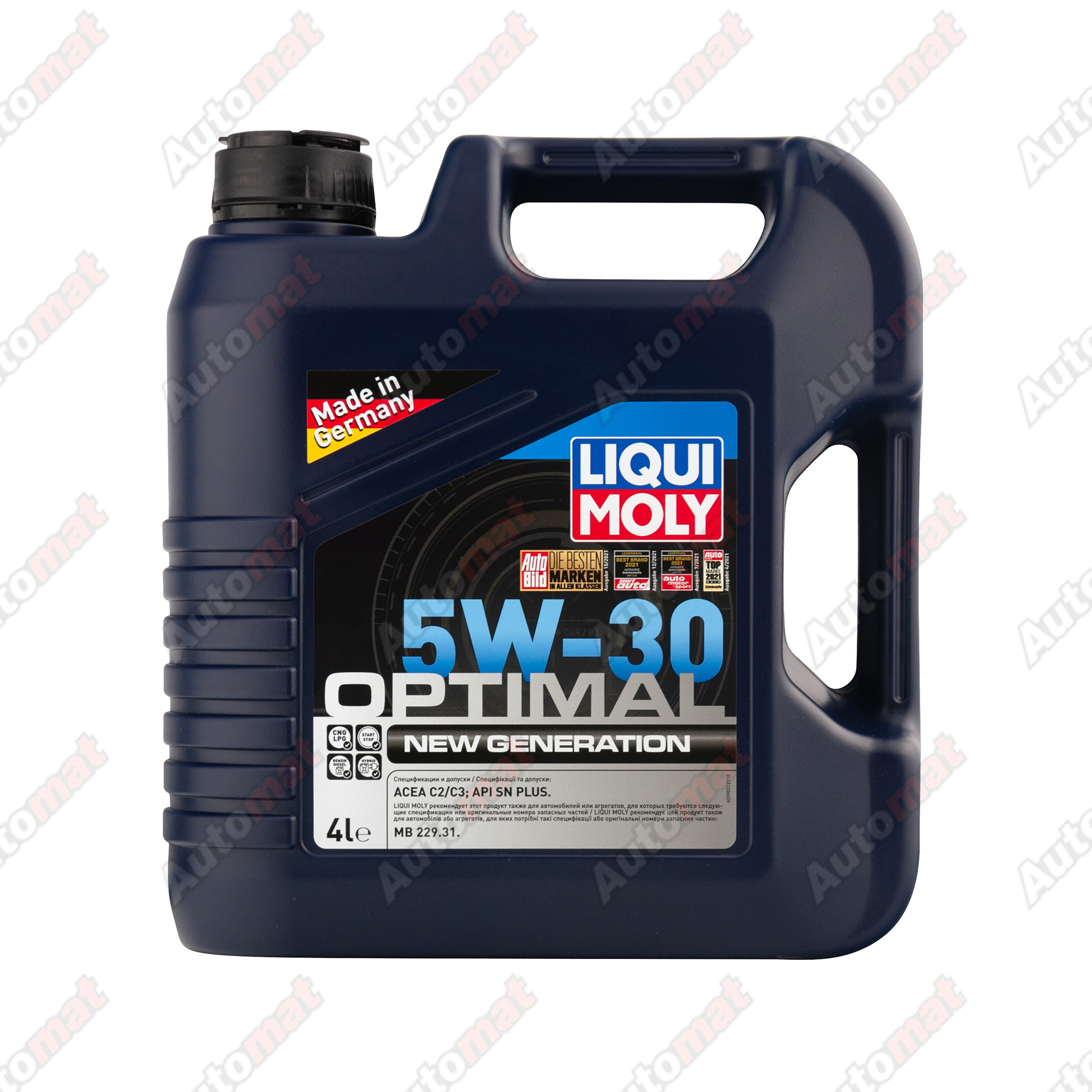 Моторное масло LiquiMoly 5W-30 Optimal New Generation SN Plus C2/C3 (4л) 39031