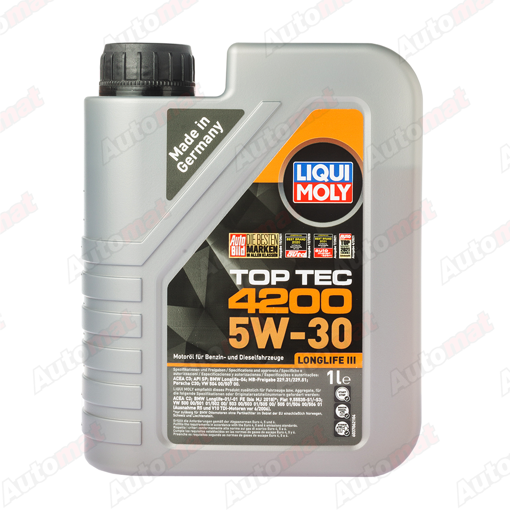 Моторное масло Liqui Moly 5W-30 SN C3 Top Tec 4200, 1л