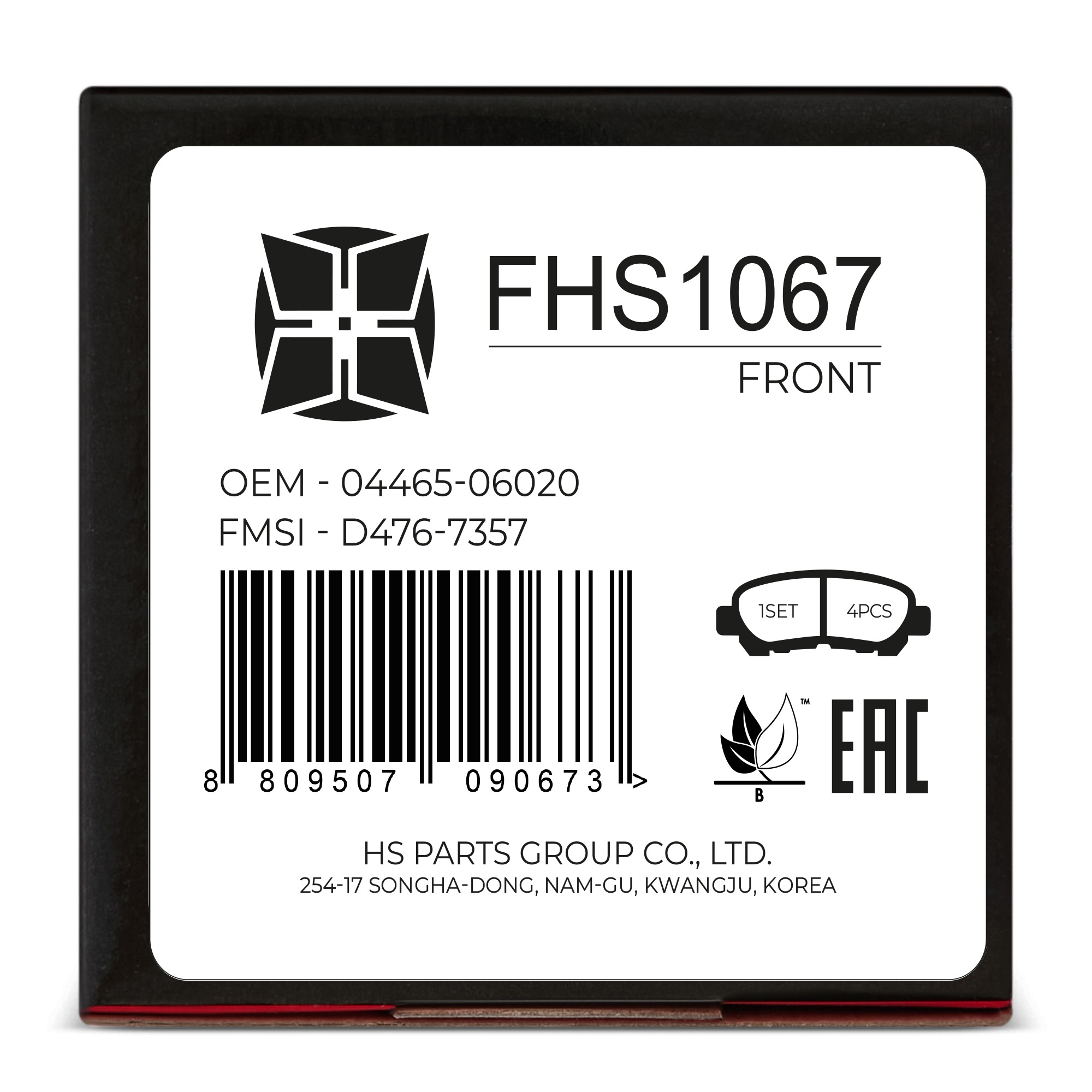 Колодки тормозные дисковые HI-STOP FHS1067 / SN631 / AN-322K / NP1006