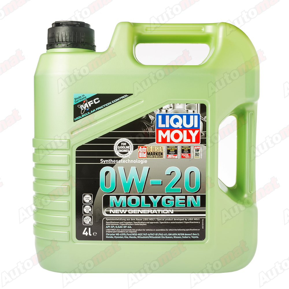 Моторное масло Liqui Moly Molygen New Generation SP 0W-20, 4л