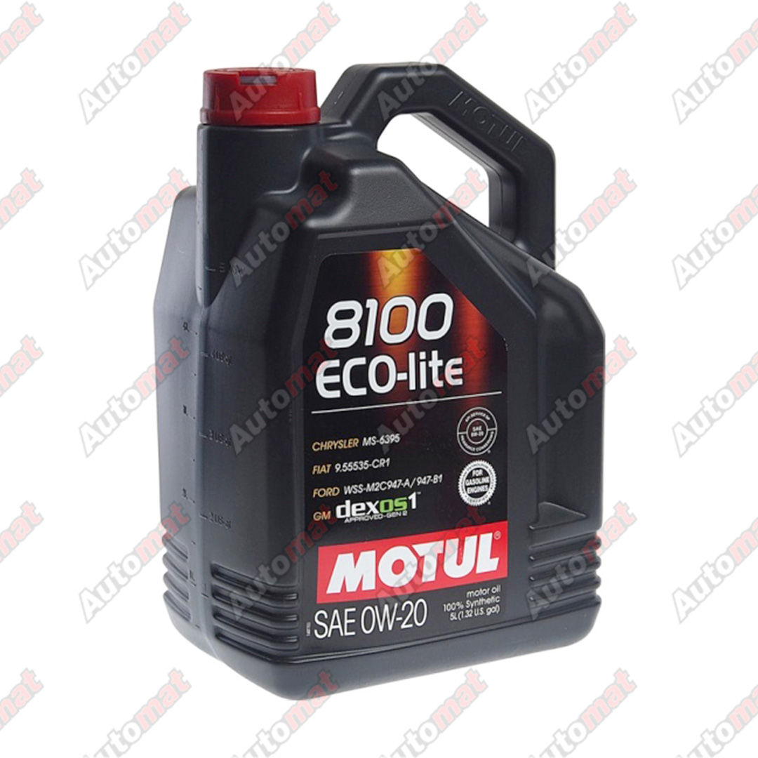Масло моторное Motul 8100 ECO-lite 0W-20, синтетическое (5л)