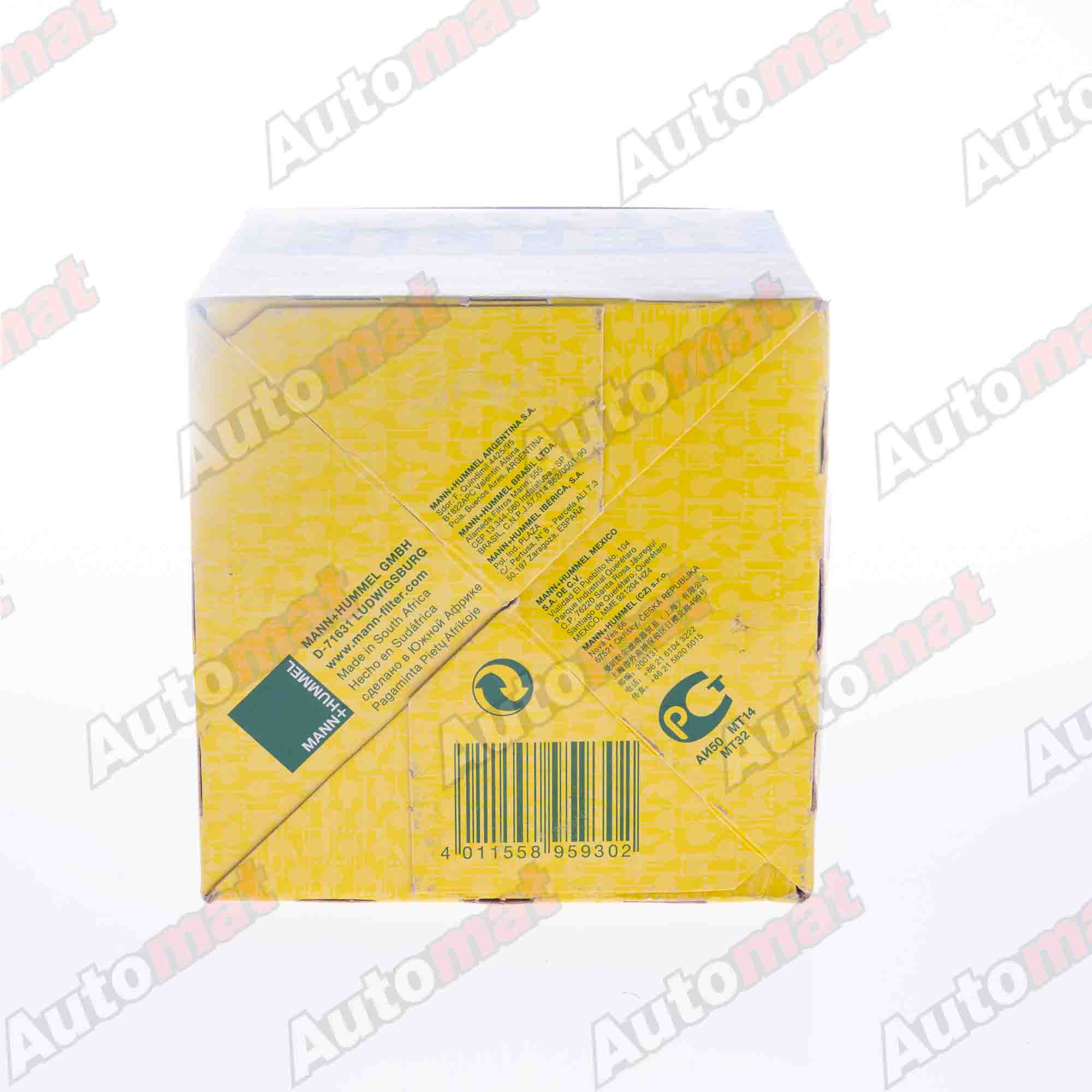 Фильтр масляный MANN-FILTER WP 914/80 / C-112