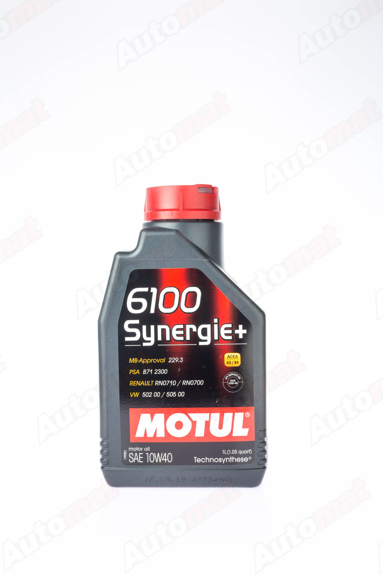 Моторное масло Motul 6100 Synergie pluse 10W40, Technosynthese, 1л