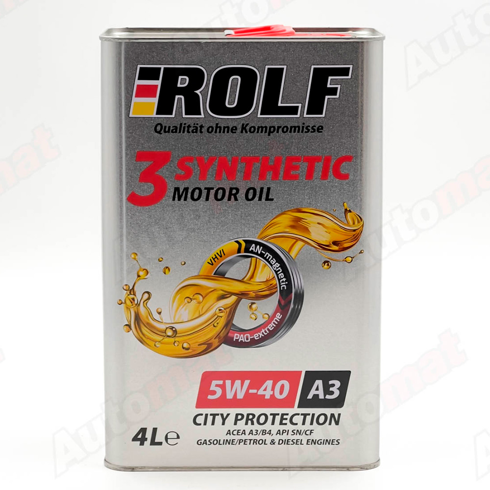 Моторное масло ROLF 3-SYNTHETIC 5W-40 A3/B4, 4л