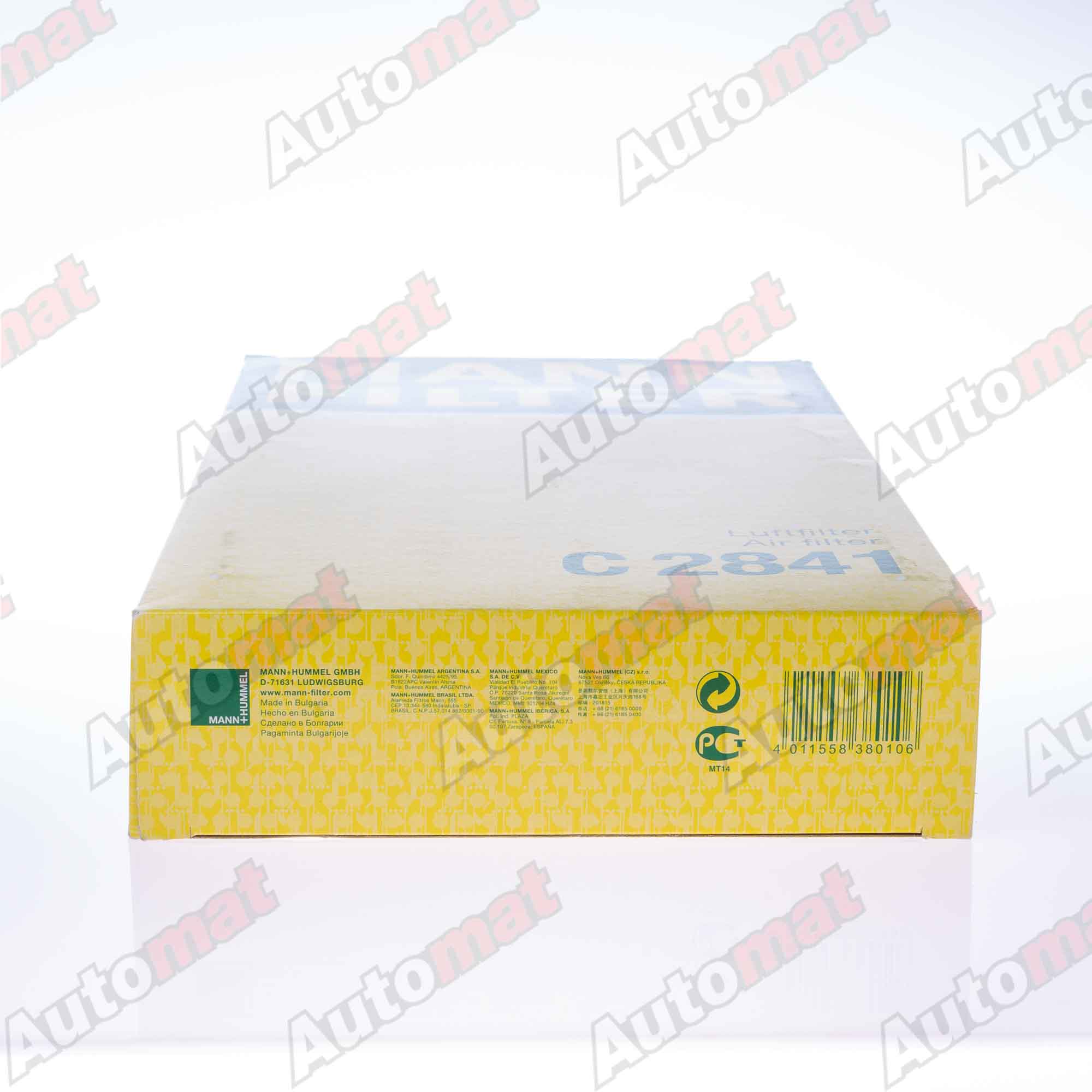 Фильтр воздушный MANN-FILTER C 2841 / A-475